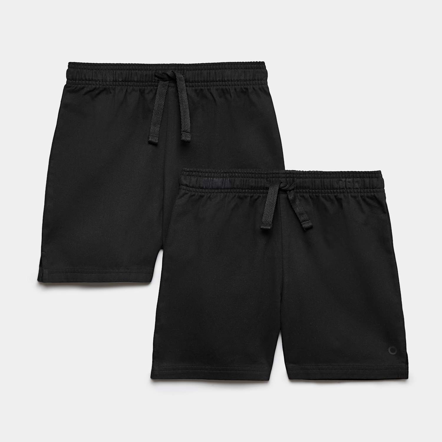 Goodmove Boys 2 Pack Pure Cotton School Shorts (2-16 Yrs) - 3-4 Years - Black