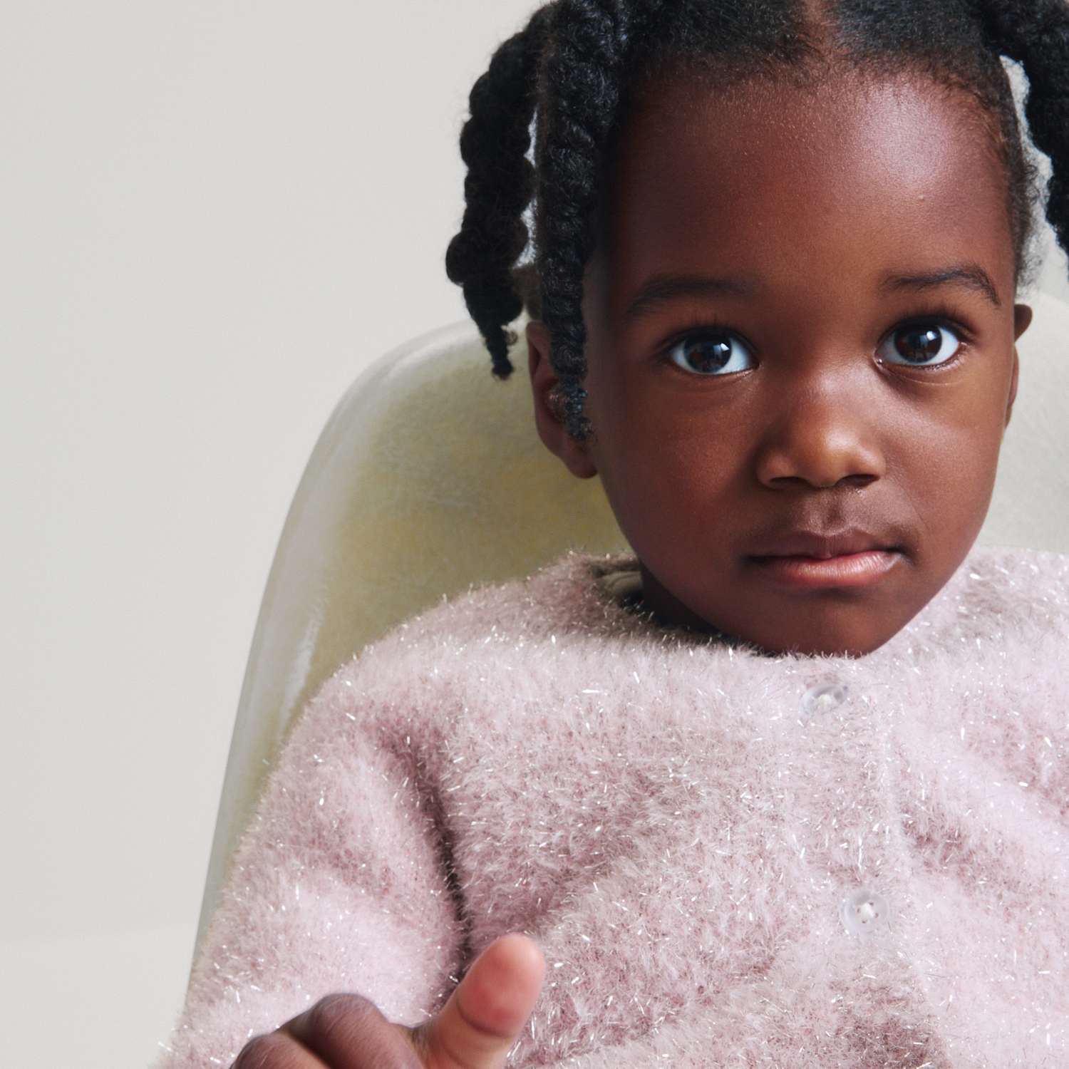 M&S Girls Sparkle Cardigan (2-8 Yrs) - 2-3 Years - Dusted Pink