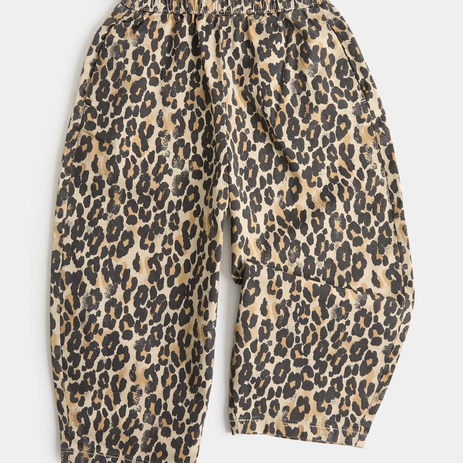 M&S Girls Cotton Rich Balloon Leg Leopard Trousers (2-8 Yrs) - 2-3 Years - Brown Mix