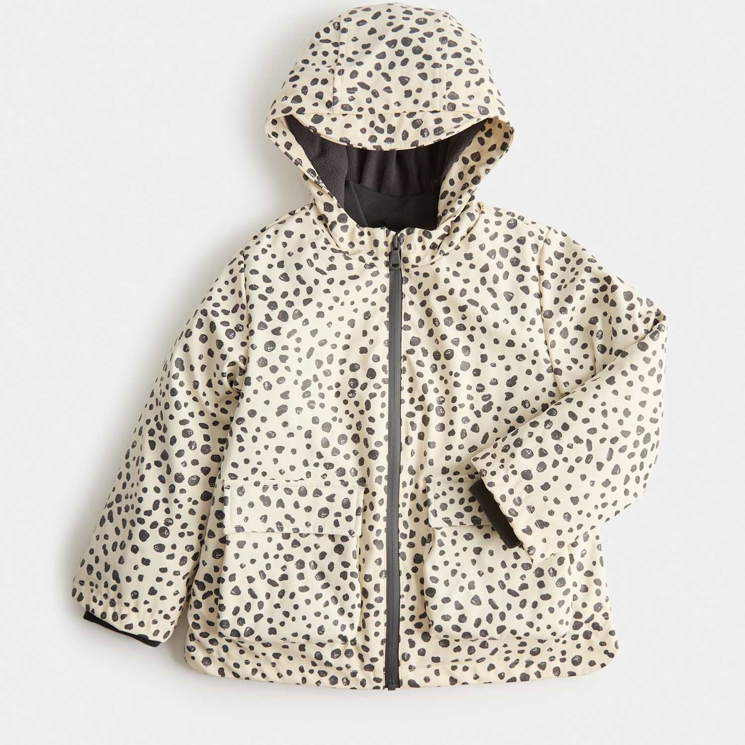 M&S Girls Dalmatian Print 3 in 1 Fisherman Coat (2-8 Yrs) - 4-5 Years - Carbon