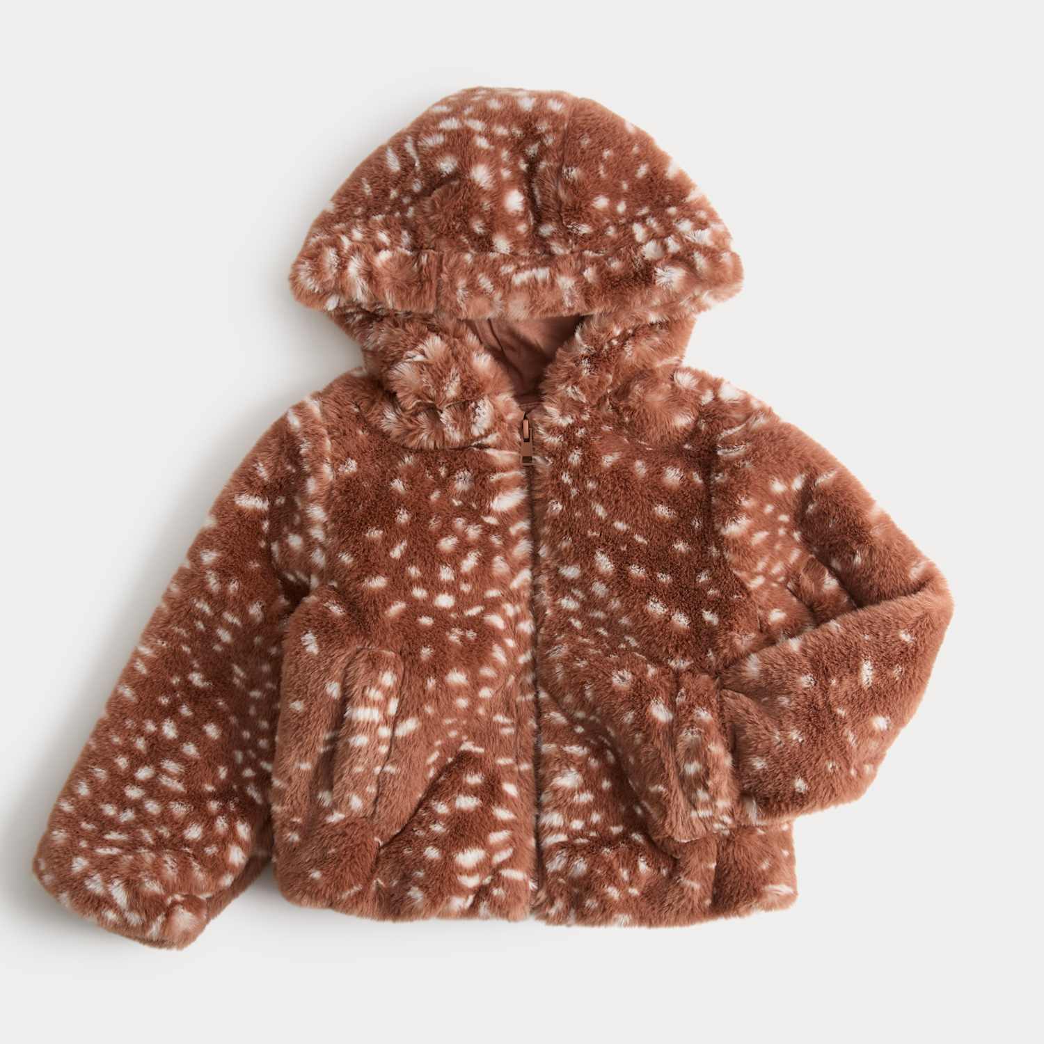 M&S Girls Faux Fur Jacket (2-8 Yrs) - 2-3 Years - Neutral