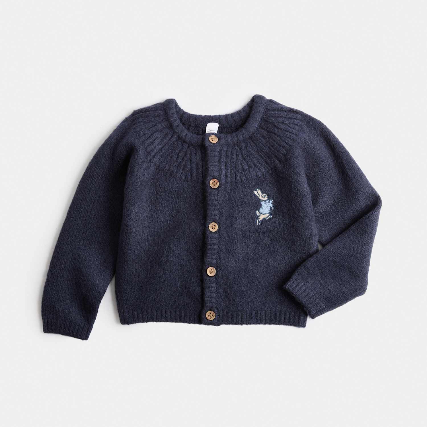 M&S Boys Peter Rabbit Cardigan (0-3 Yrs) - 9-12 Months - Navy Mix
