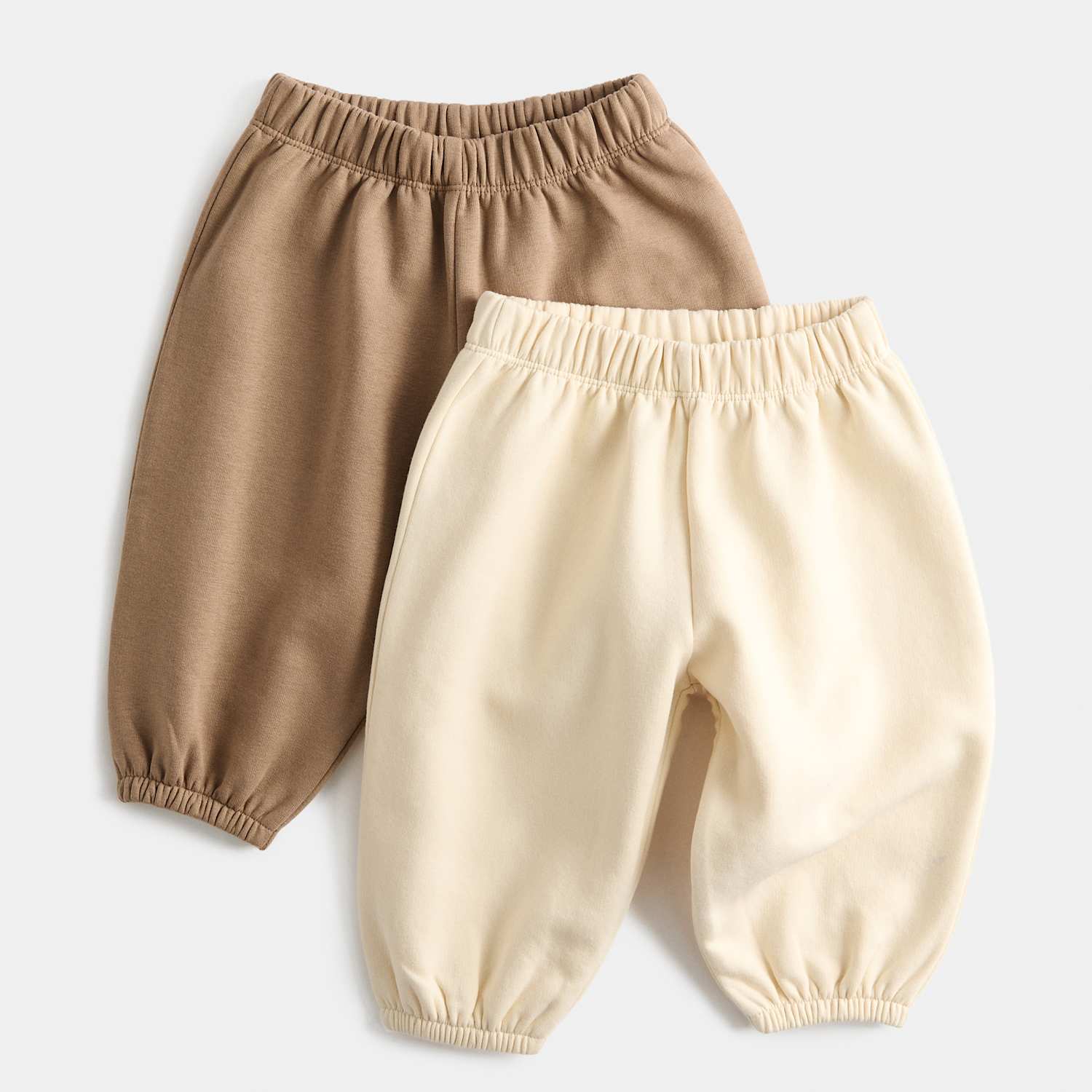 M&S Boys 2 Pack Cotton Rich Joggers (0-5 Yrs) - 2-3 Years - Brown Mix
