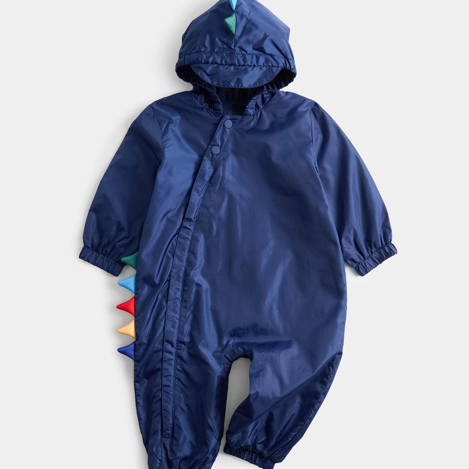 M&S Boys Dinosaur Puddlesuit (0-5 Yrs) - 9-12 Months - Navy Mix