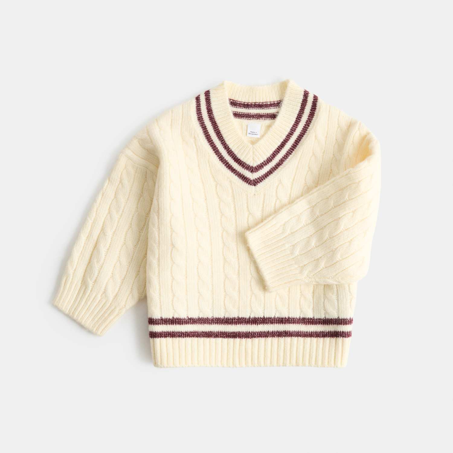 M&S Boys Cricket Jumper (0-5 Yrs) - 2-3 Years - Cream Mix