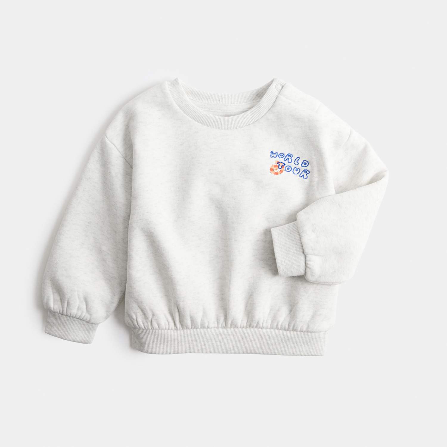 M&S Boys Cotton Rich Bug Sweatshirt (0-5 Yrs) - 4-5 Years - Grey Mix