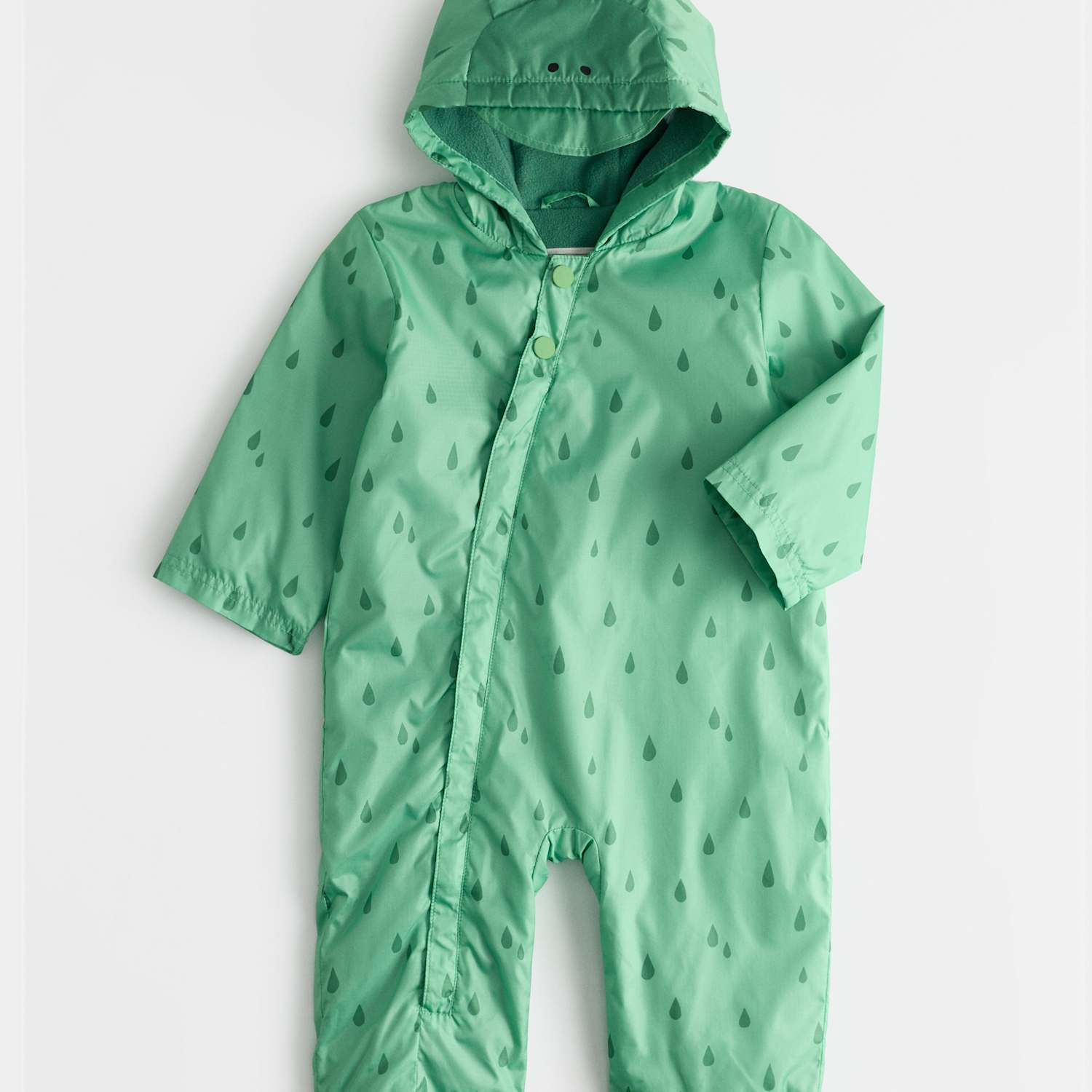 M&S Kids Hooded Frog Puddlesuit (0-3 Yrs) - 2-3 Years - Green Mix