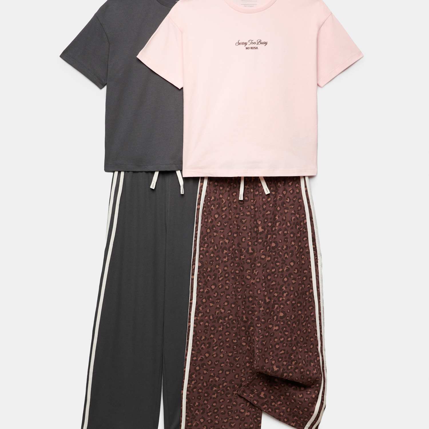 M&S Girls 2 Pack Pure Cotton Pyjama Sets (6-16 Yrs) - 12-13 Years - Grey Mix