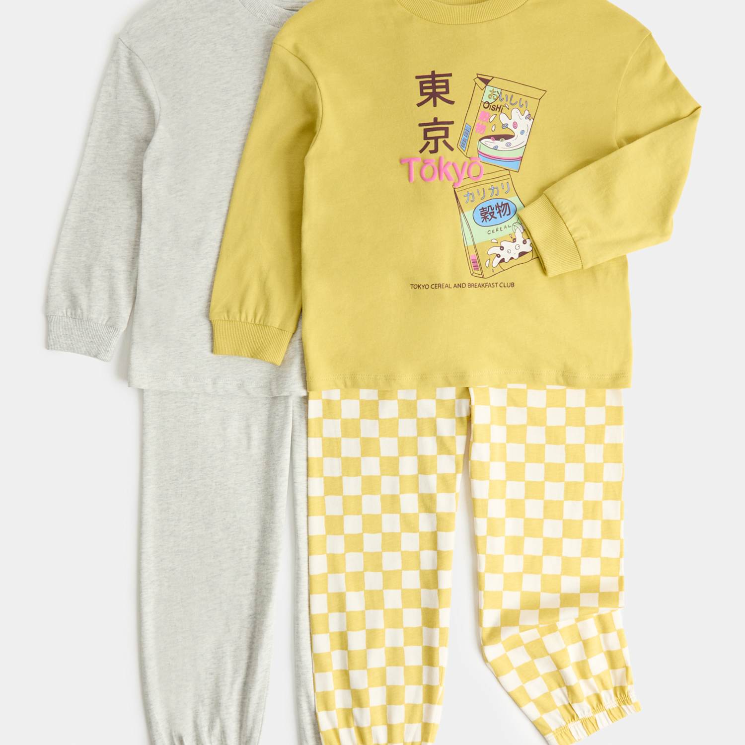 M&S Boys 2 Pack Tokyo Graphic Pyjama Sets (1-8 Yrs) - 2-3 Years - Yellow Mix