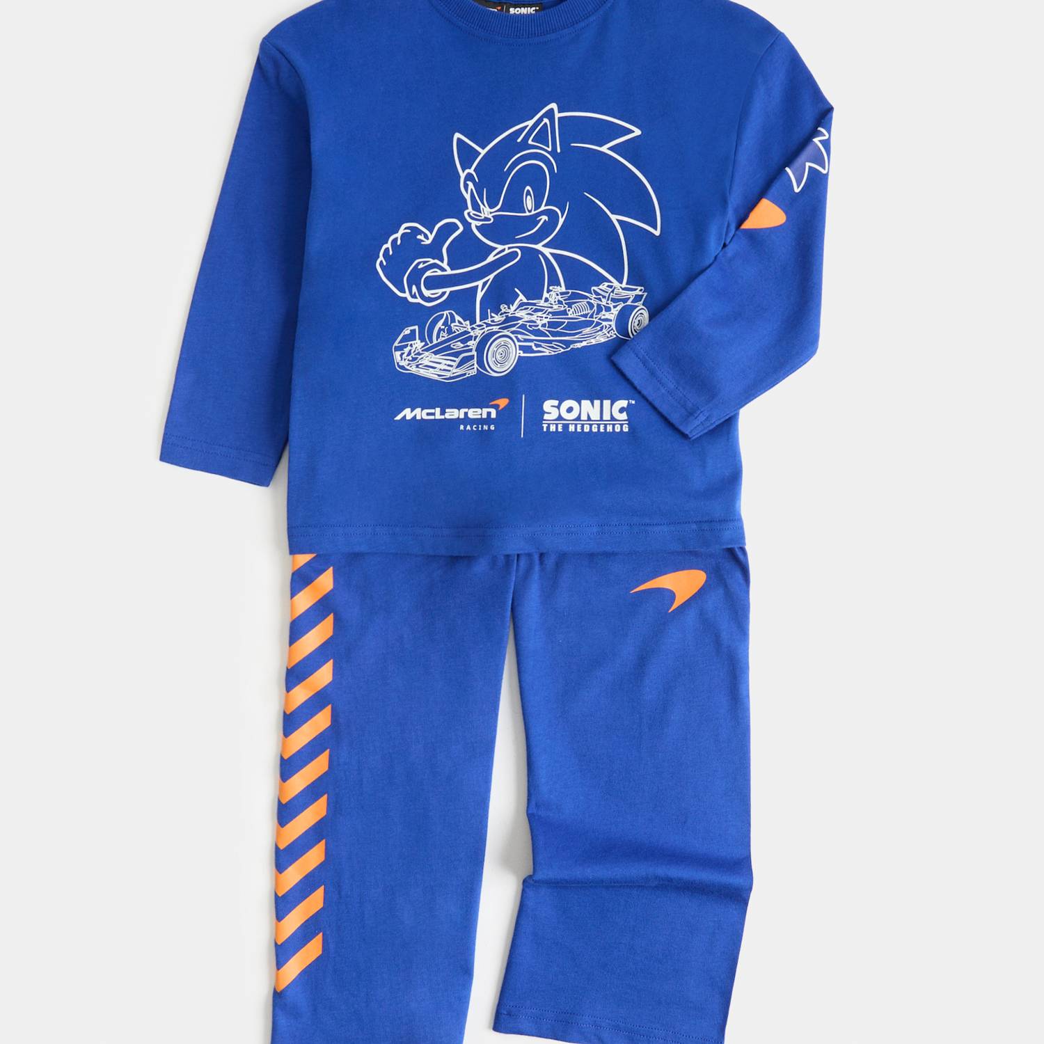 M&S Boys Pure Cotton McLaren Pyjamas (1-8 Yrs) - 2-3 Years - Blue Mix