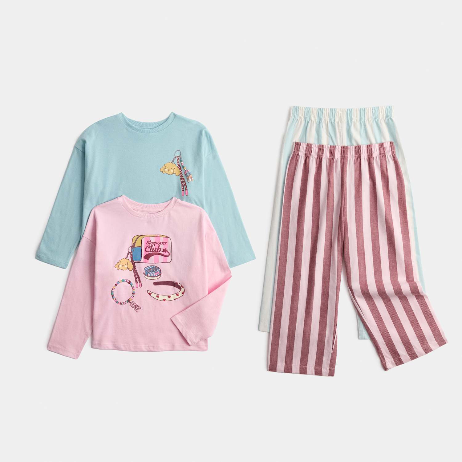 M&S Girls 2 Pack Sleepover Club Pyjama Sets (1-8 Yrs) - 2-3 Years - Pink Mix