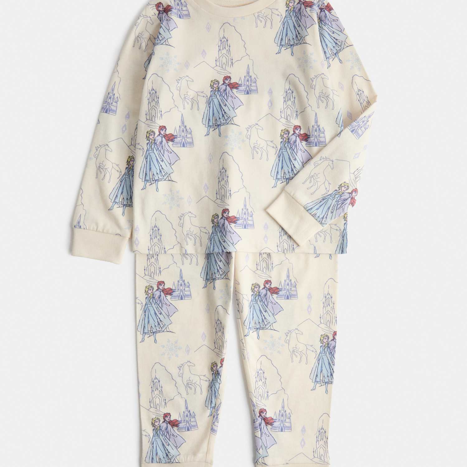 M&S Girls Disney Frozen Pyjamas (1-8 Yrs) - 2-3 Years - Ecru Mix
