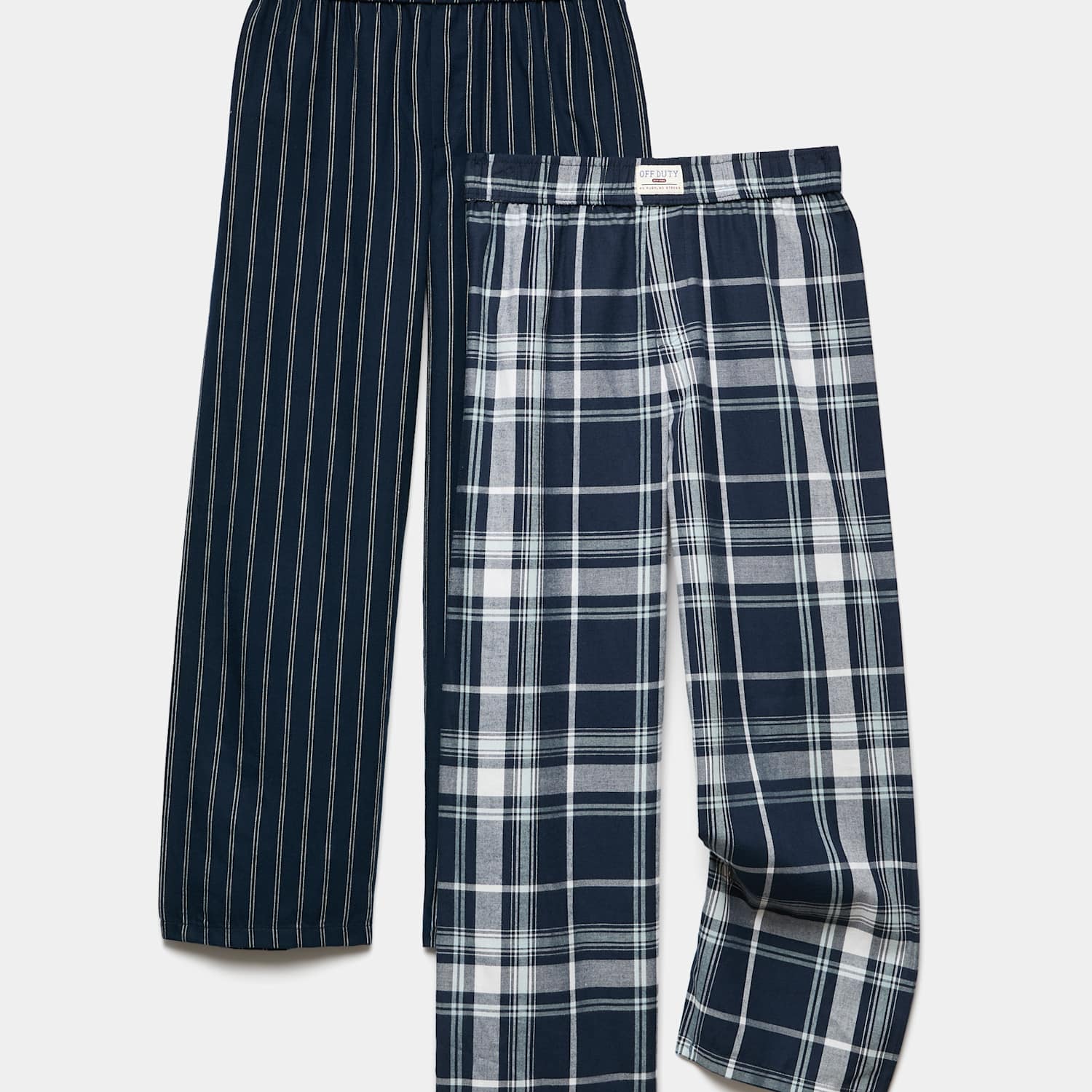 M&S Boys 2 Pack Pure Cotton Woven Pyjama Bottoms (6-16 Yrs) - 10-11 Years - Blue Mix