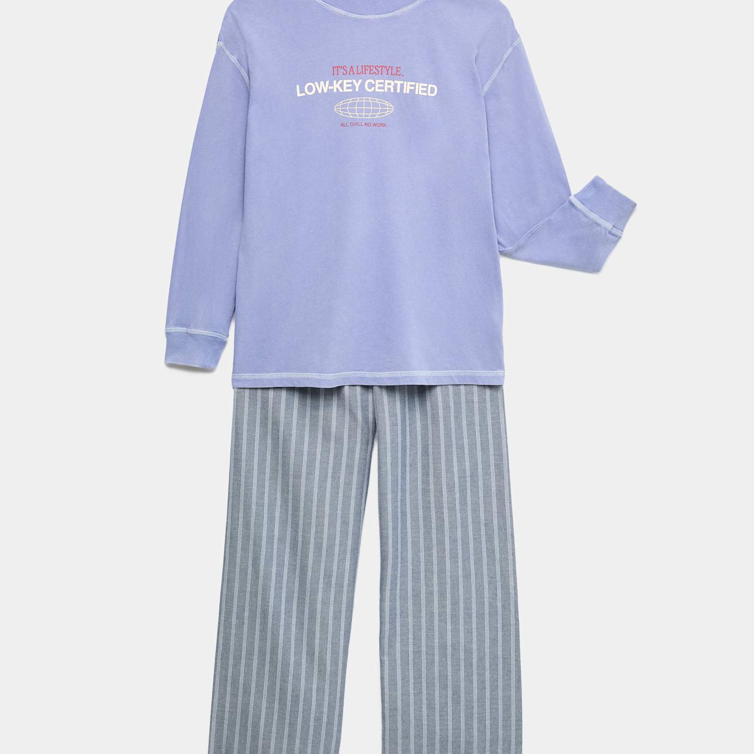 M&S Boys Pure Cotton Slogan Pyjamas (6-16 Yrs) - 9-10 Years - Blue Mix