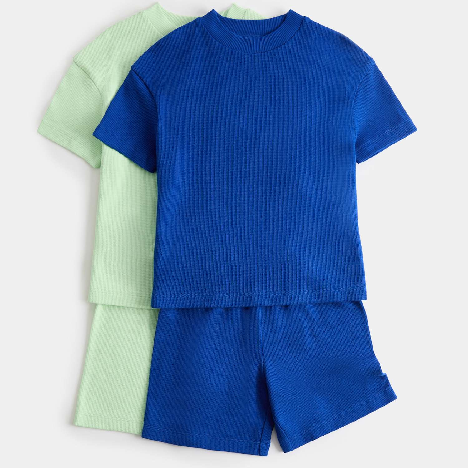 M&S Boys 2 Pack Pure Cotton Pyjama Sets (1-16 Yrs) - 15-16 Years - Grey Mix