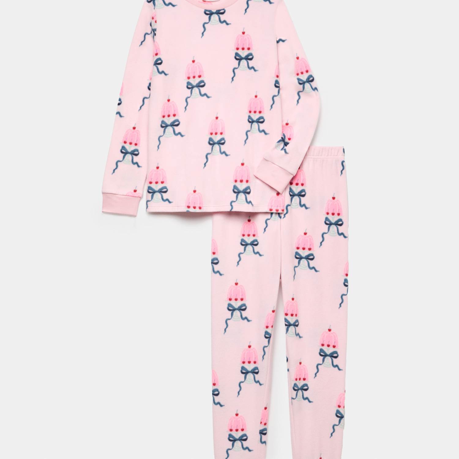 M&S Girls Graphic Fleece Pyjama Set - 4-5 Years - Pink Mix