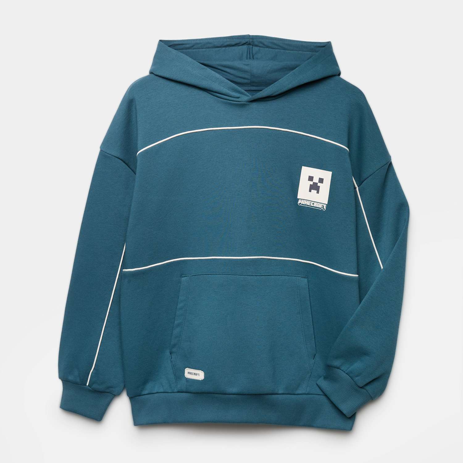 M&S Boys Cotton Rich Minecraft Graphic Hoodie (6-16 Yrs) - 12-13 Years - Dark Green