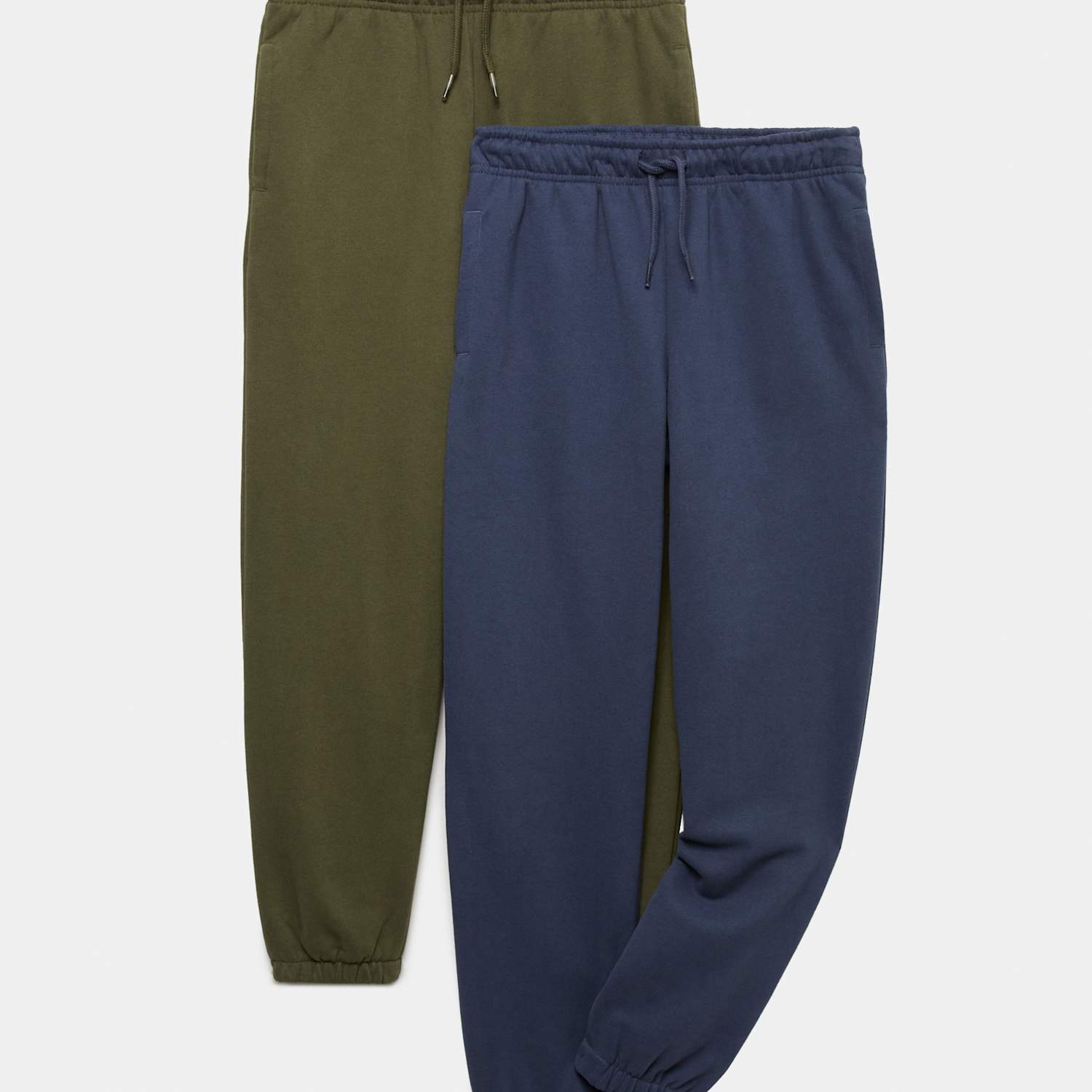 M&S Boys 2 Pack Cotton Rich Plain Joggers (6-16 Yrs) - 6-7 Years - Khaki Mix