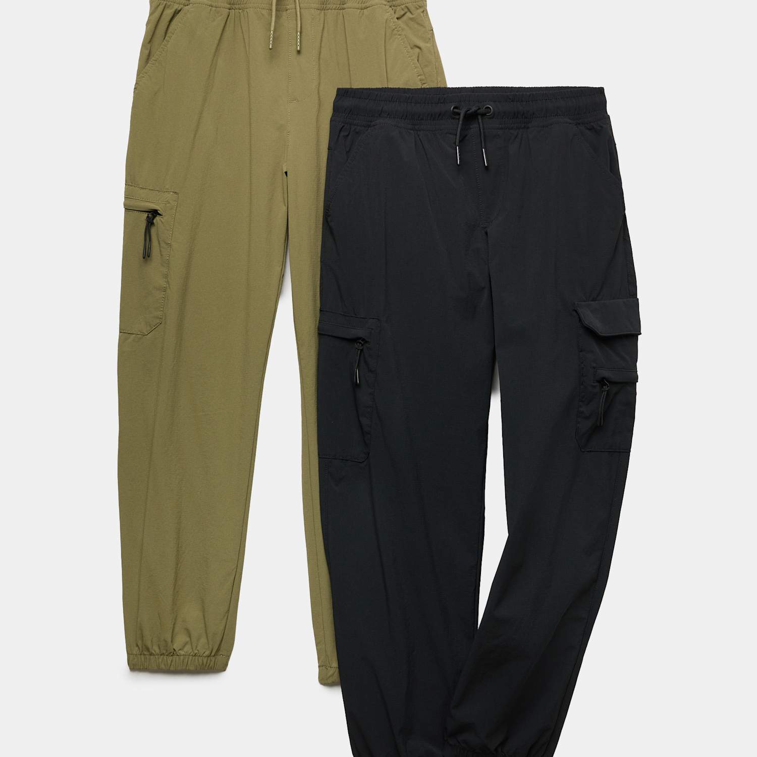 M&S Boys 2 Pack Cargo Trousers (6-16 Yrs) - 6-7 Years - Khaki Mix