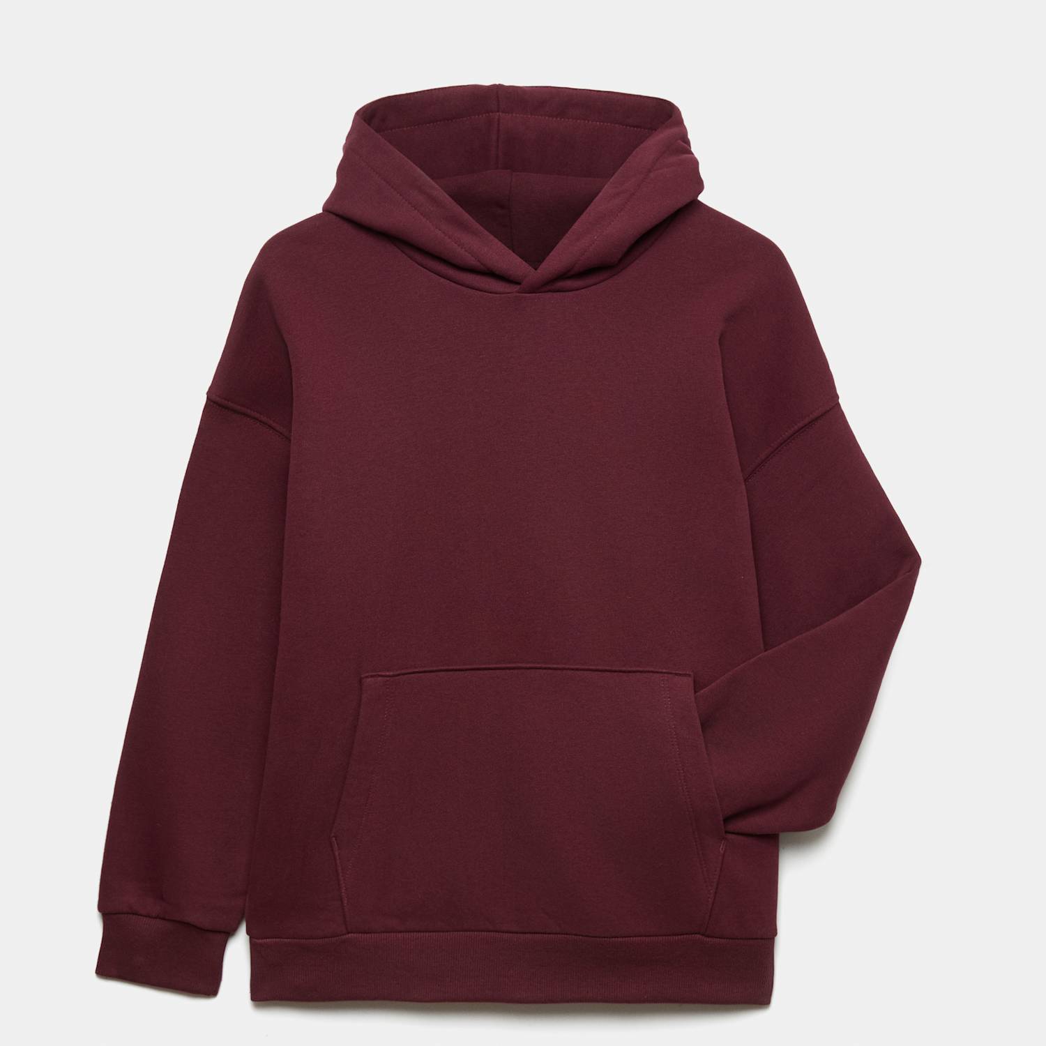 M&S Boys Cotton Rich Hoodie (6-16 Yrs) - 6-7 Years - Burgundy