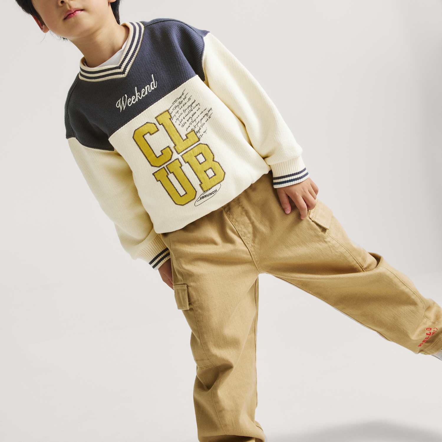 M&S Boys Cotton Rich Graphic Sweatshirt (2-8 Yrs) - 2-3 Years - Blue Mix