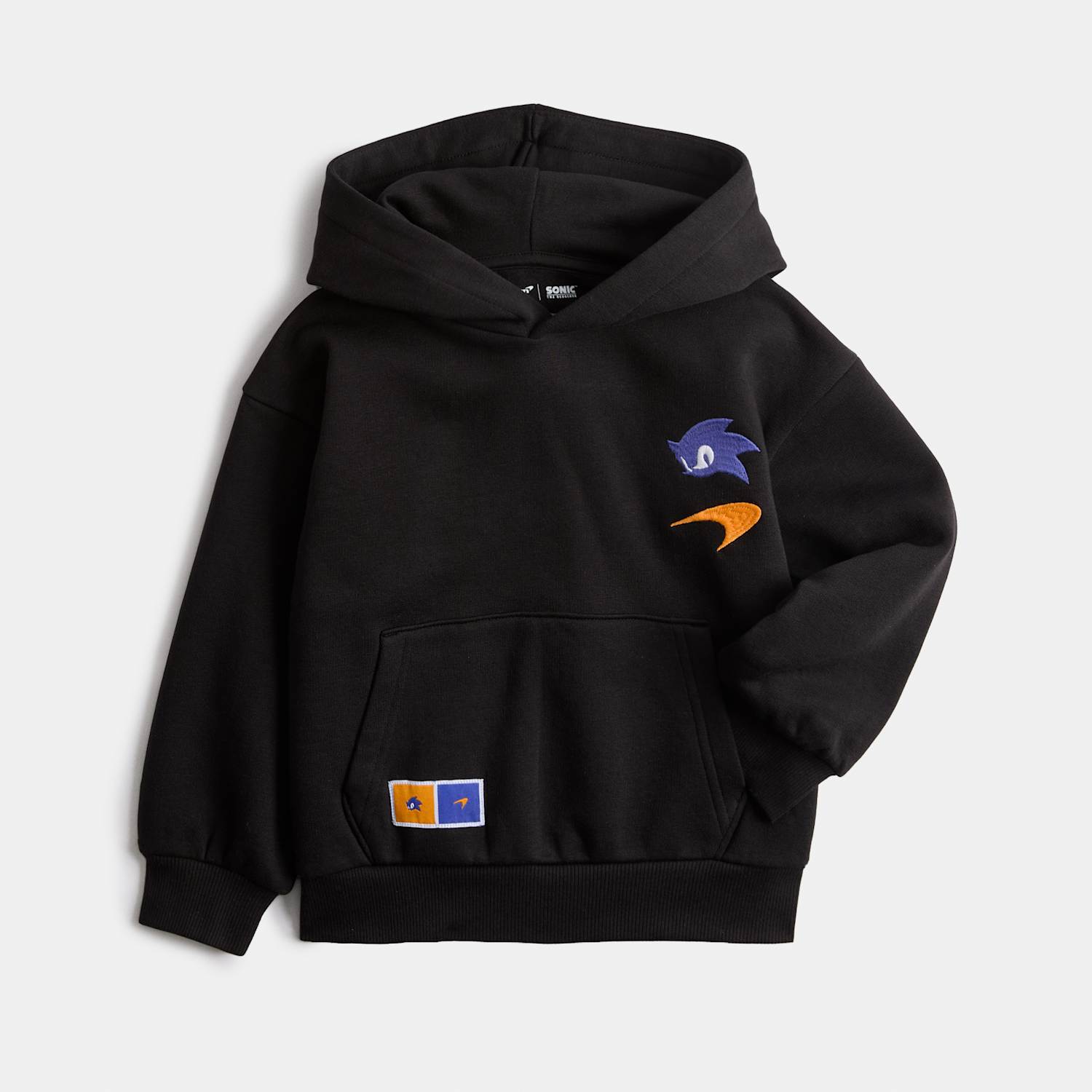 M&S Boys Cotton Rich Sonic X McLaren Hoodie (2-8 Yrs) - 5-6 Years - Black Mix