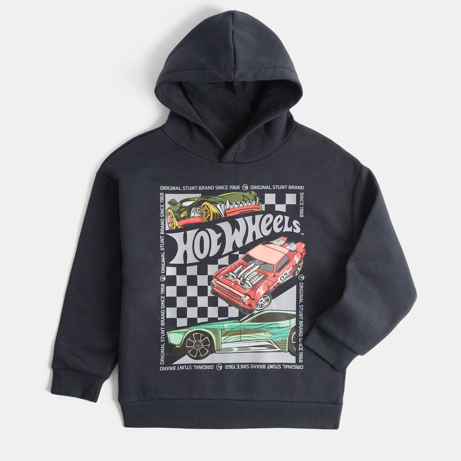 M&S Boys Cotton Rich Hot Wheels Hoodie - 6-7 Years - Carbon