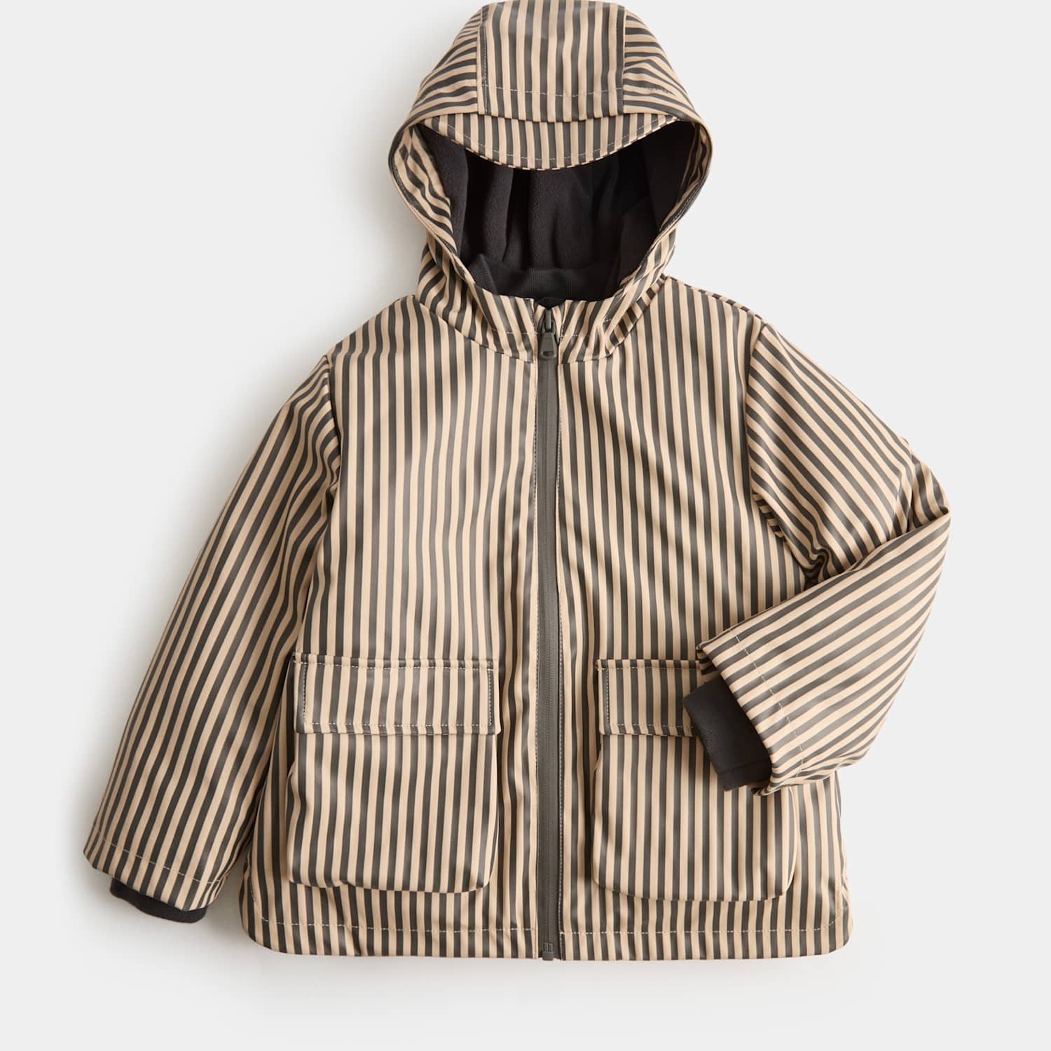 M&S Boys 2 in1 Striped Fisherman Jacket (2-8 Yrs) - 5-6 Years - Beige Mix