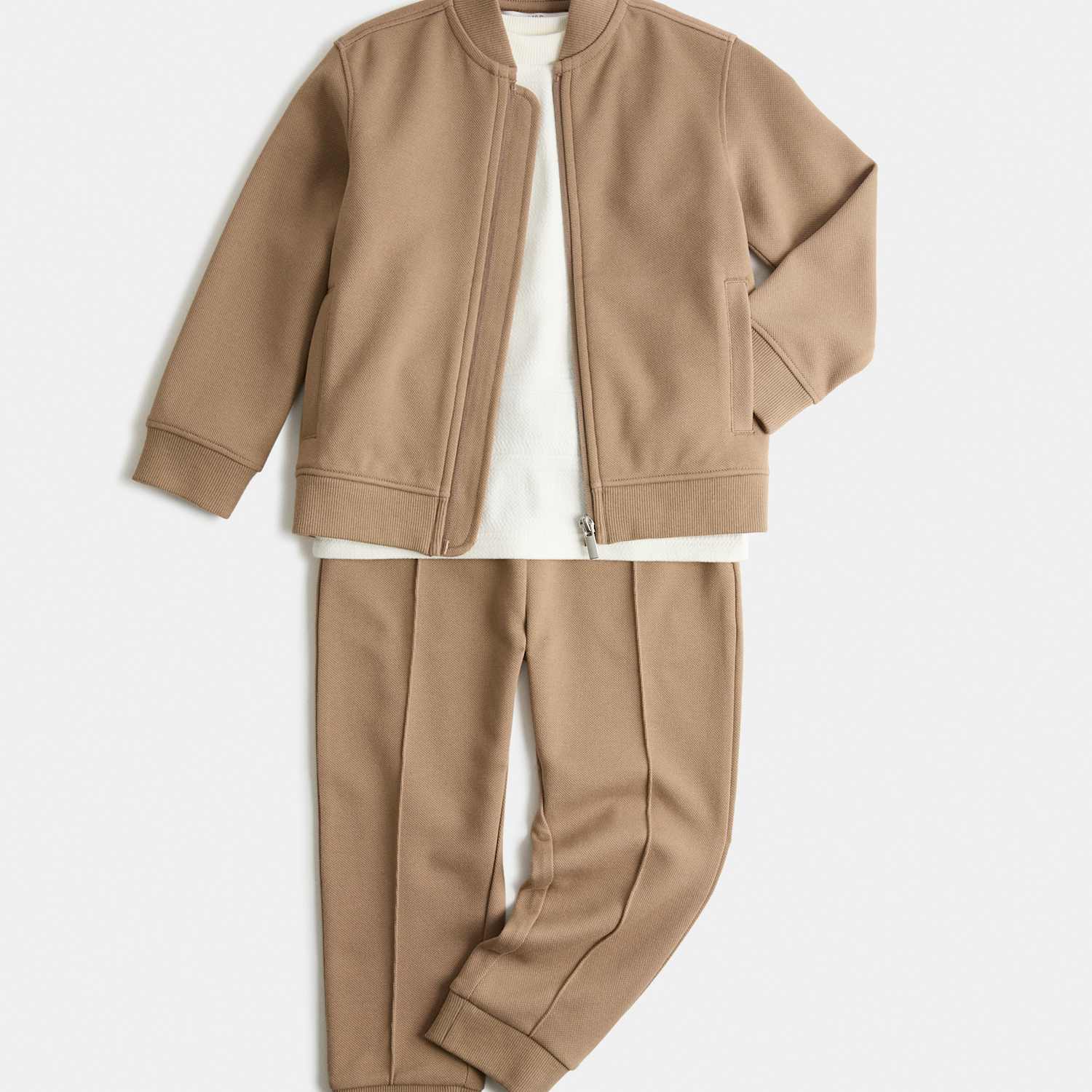 M&S Boys 3pc Bomber Jacket Outfit (2-8yrs) - 2-3 Years - Neutral