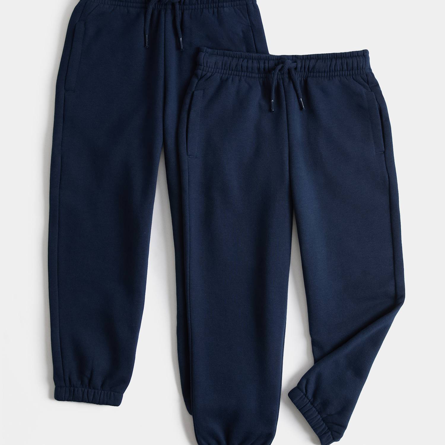 M&S Boys 2 Pack Cotton Rich Joggers (2-8 Yrs) - 2-3 Years - Navy