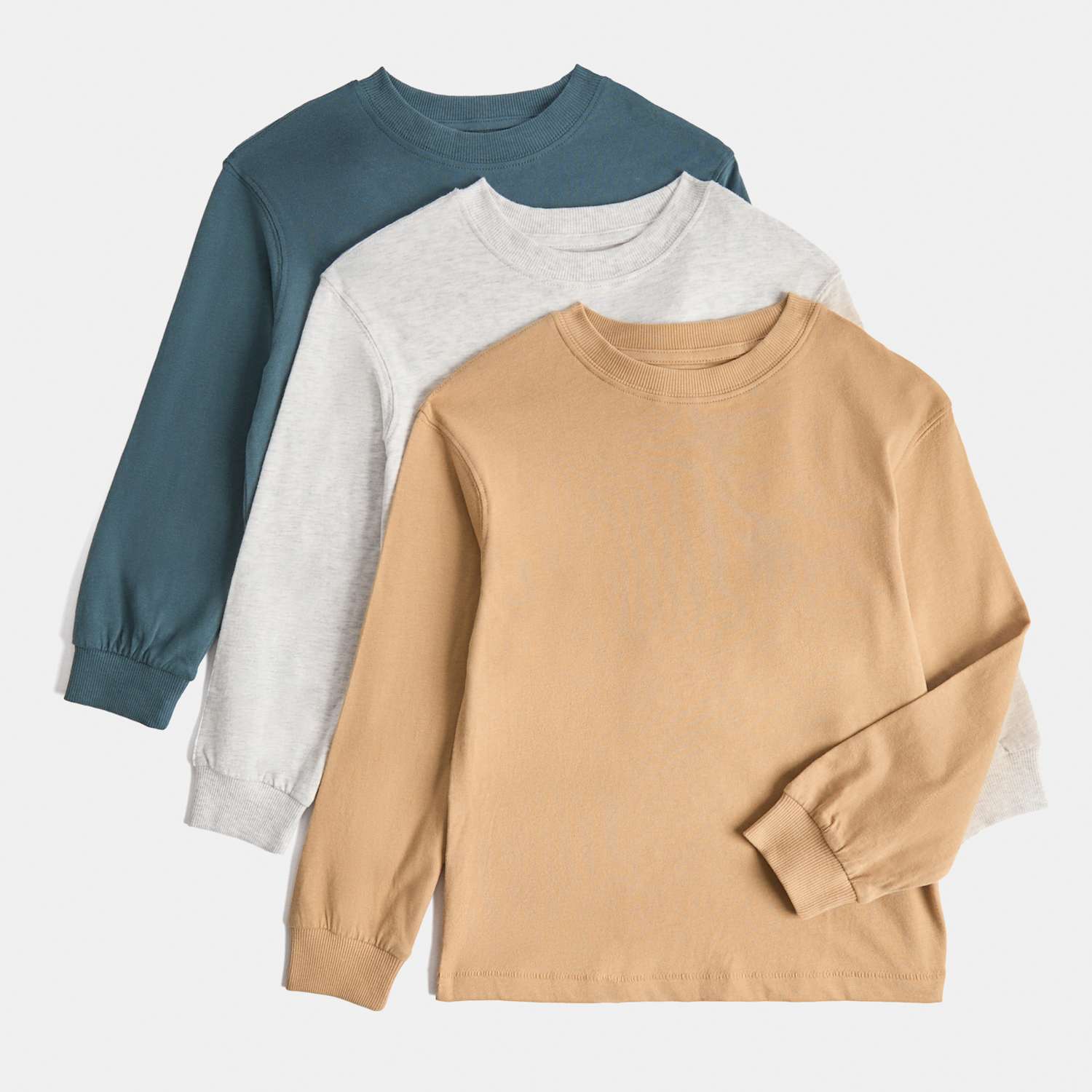 M&S Boys 3 Pack Pure Cotton Tops (2-8 Yrs) - 2-3 Years - Green Mix