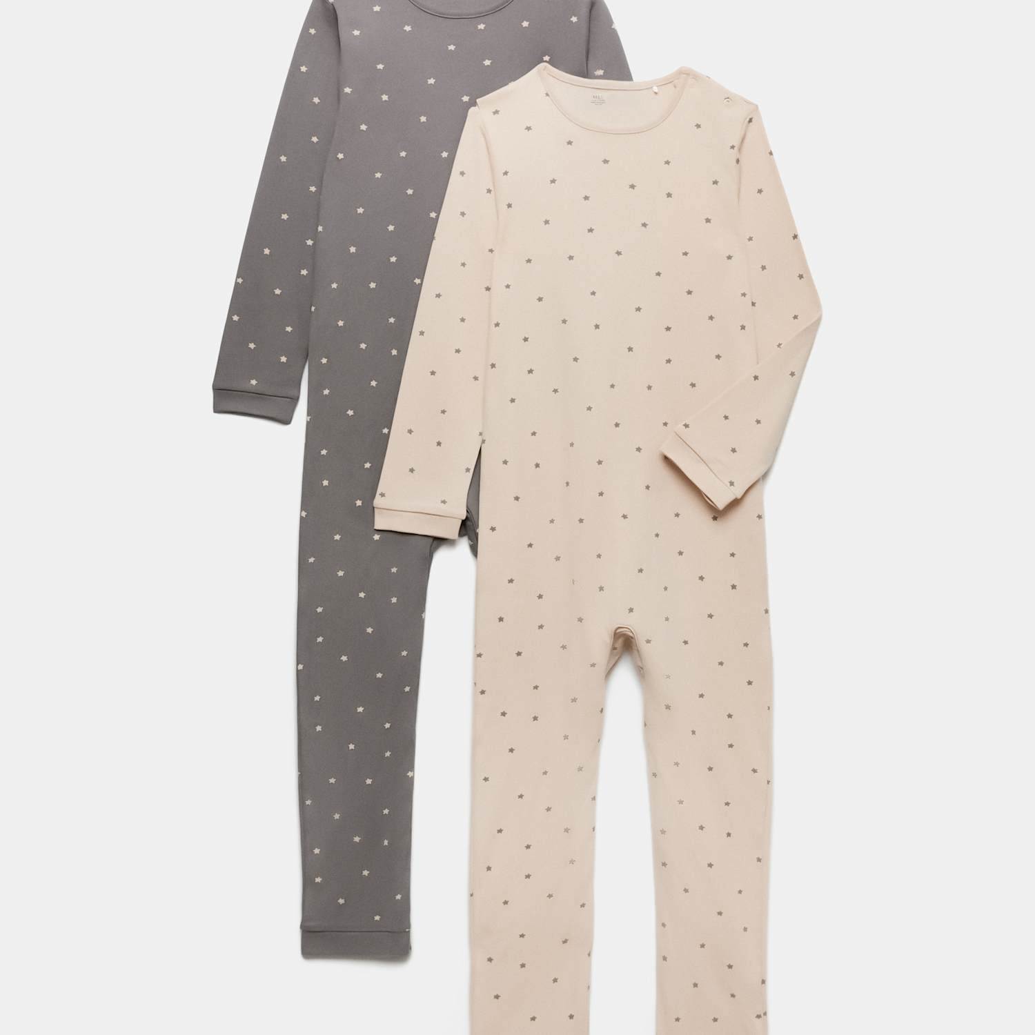 M&S Kids 2 Pack Adaptive Standard Opening Sleepsuits (3-16 Yrs) - 4-5 Years - Charcoal Mix