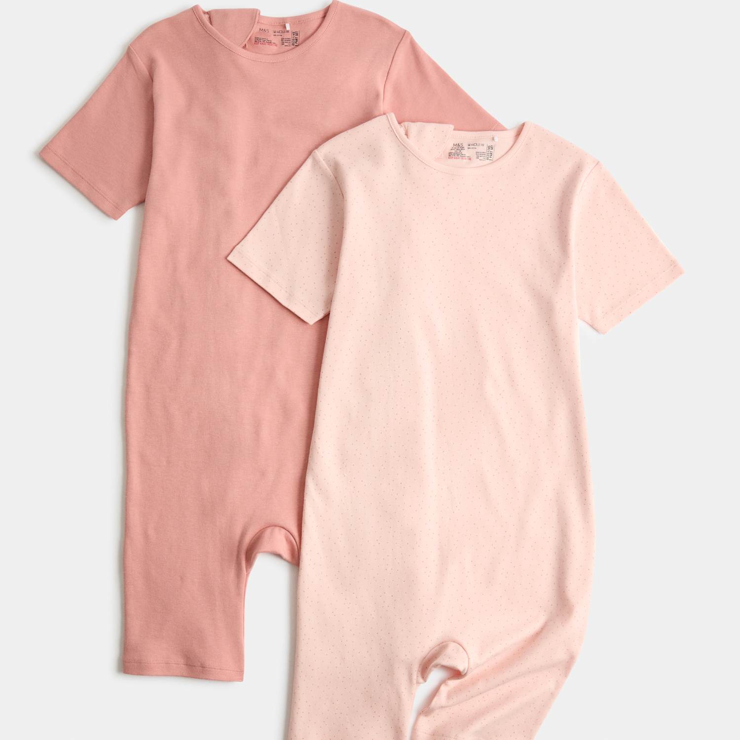 M&S Kids 2 Pack Back Adaptive Opening Rompers (3-16 Yrs) - 9-10 Years - Pink Mix
