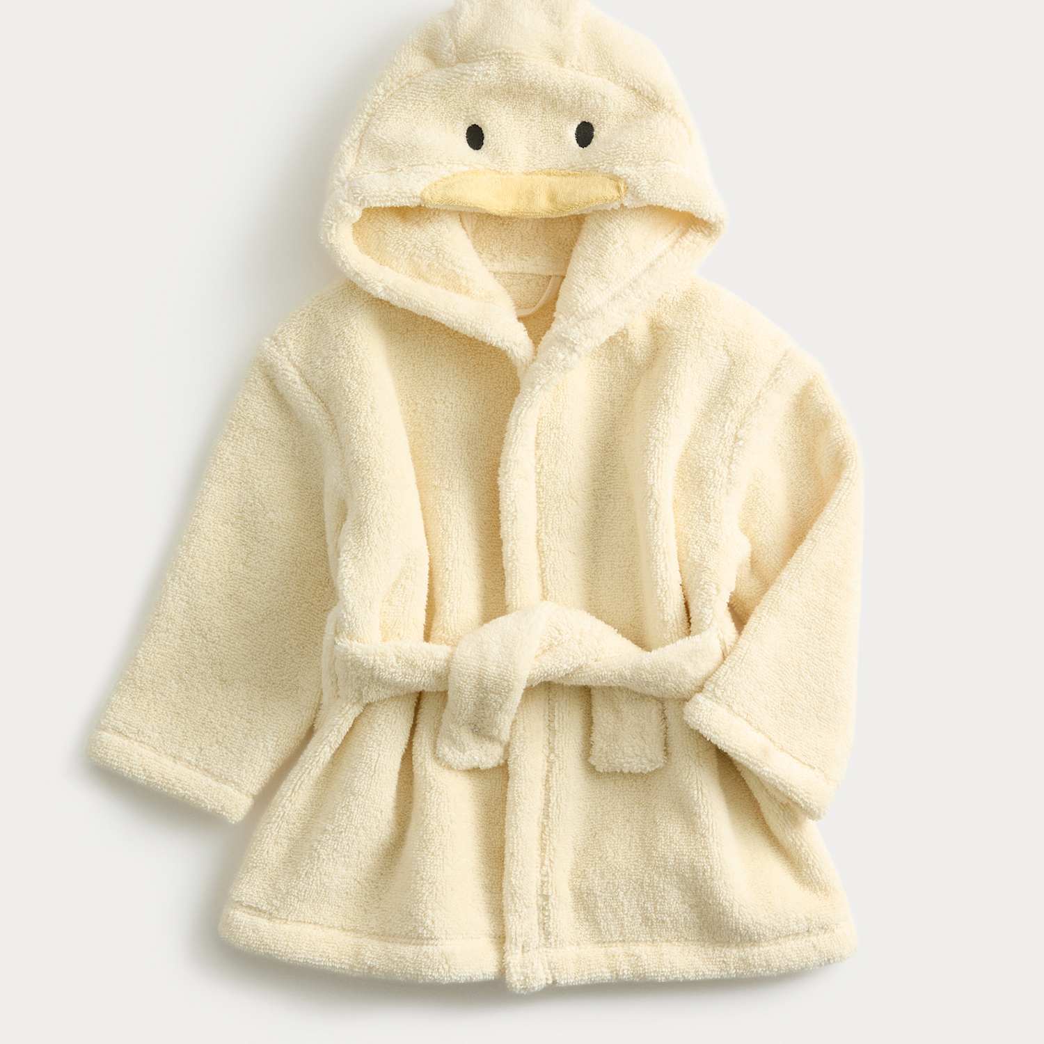 M&S Kids Pure Cotton Duck Hooded Robe (0-3 Yrs) - 18-36 Months - Yellow
