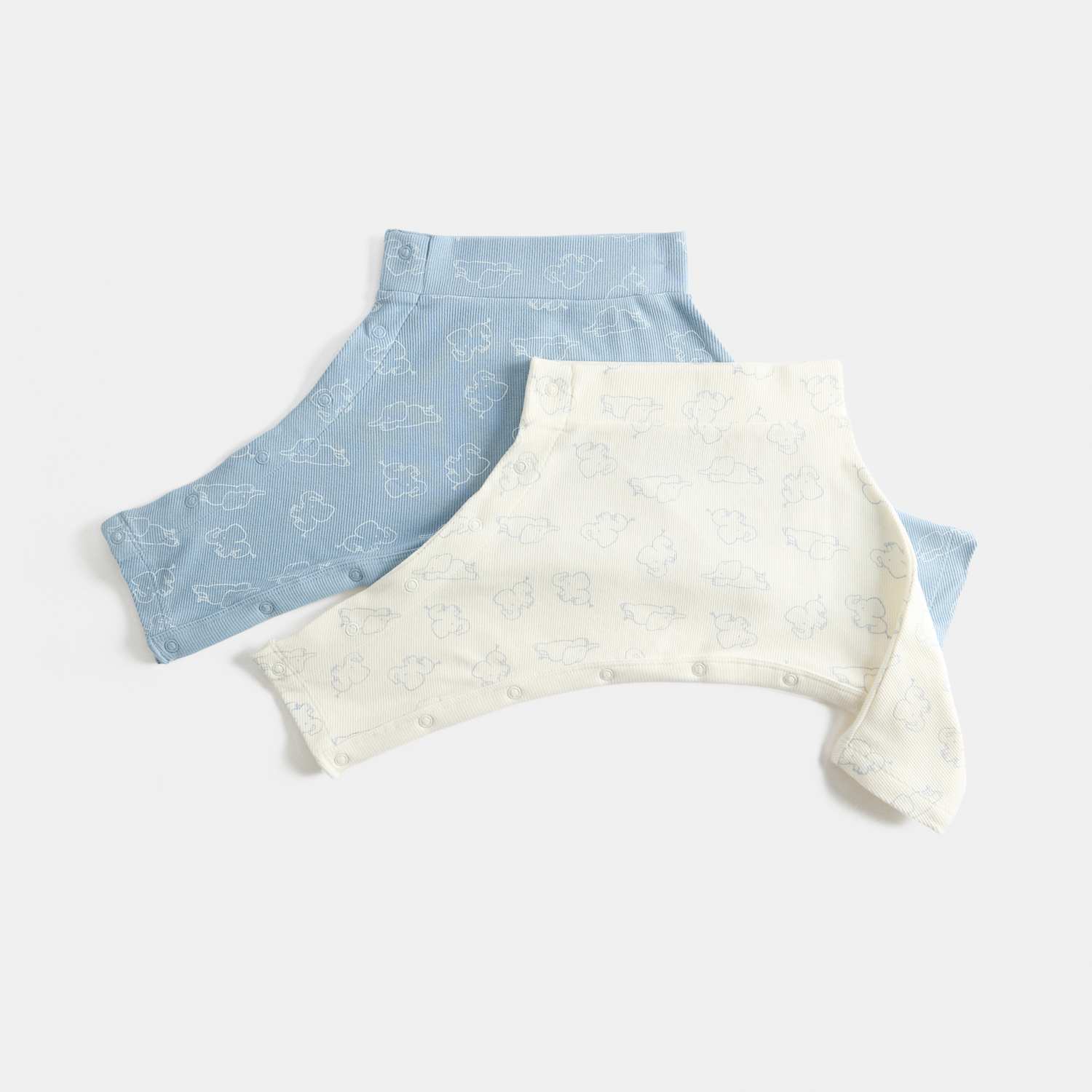 M&S Kids 2 Pack Hip Dysplasia Cotton Rich Stars Joggers (7lbs-1 Yrs) - 1 Months - Blue Mix