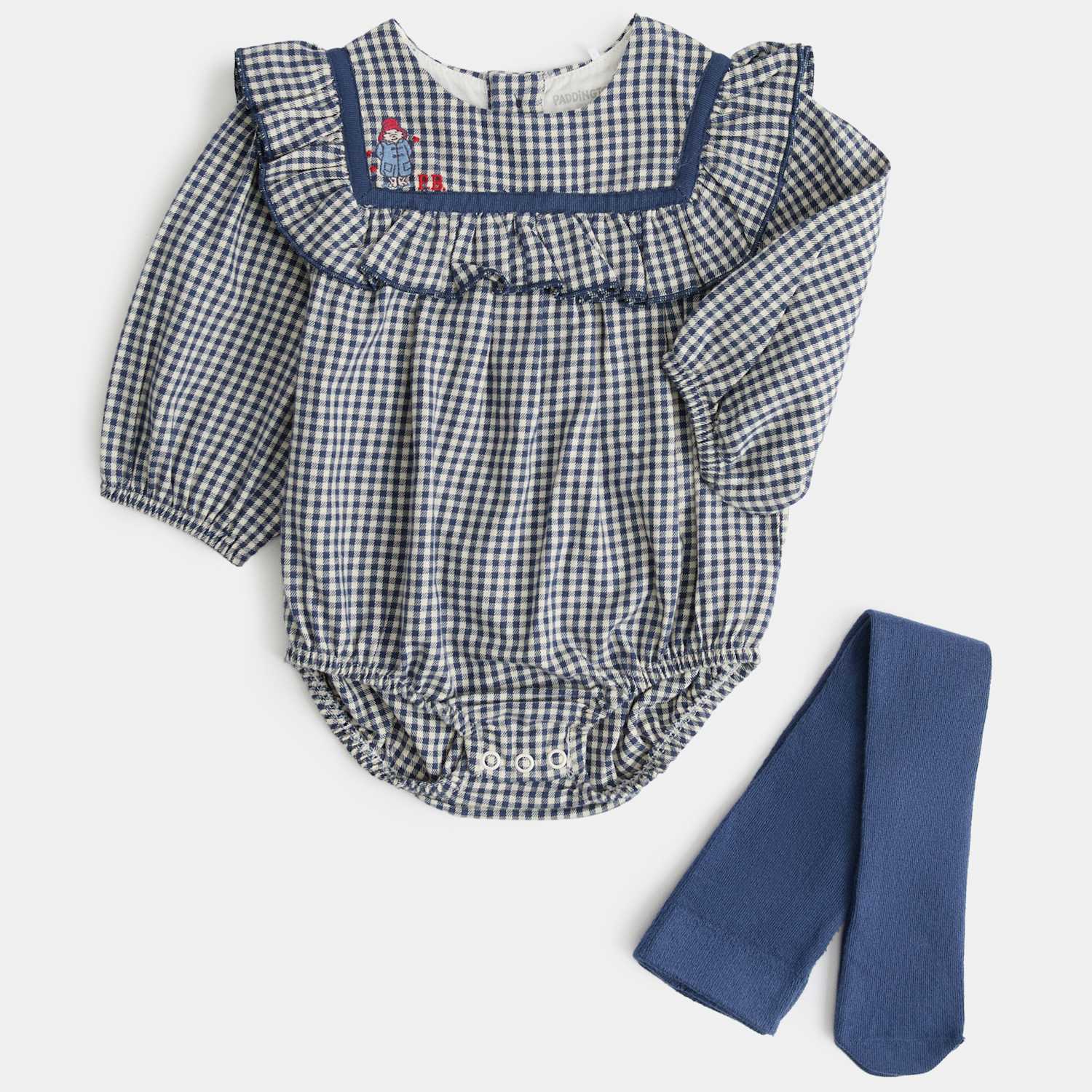 M&S Girls 2 Piece Paddington Paddler with Tights (0-12 Mths) - 3-6 Months - Navy Mix