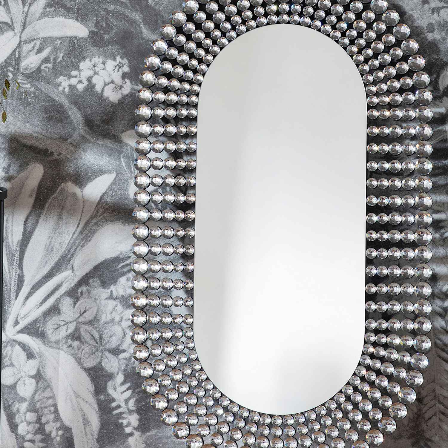 Gallery Direct Sharrington Oval Hanging Wall Mirror - Silver - Available at M&S