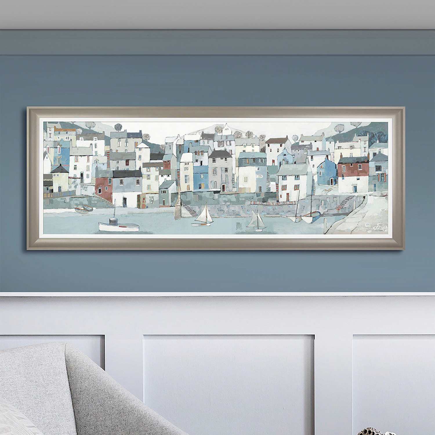 Gallery Direct Unisex Shoreline Rectangle Framed Art - Grey - Available at M&S
