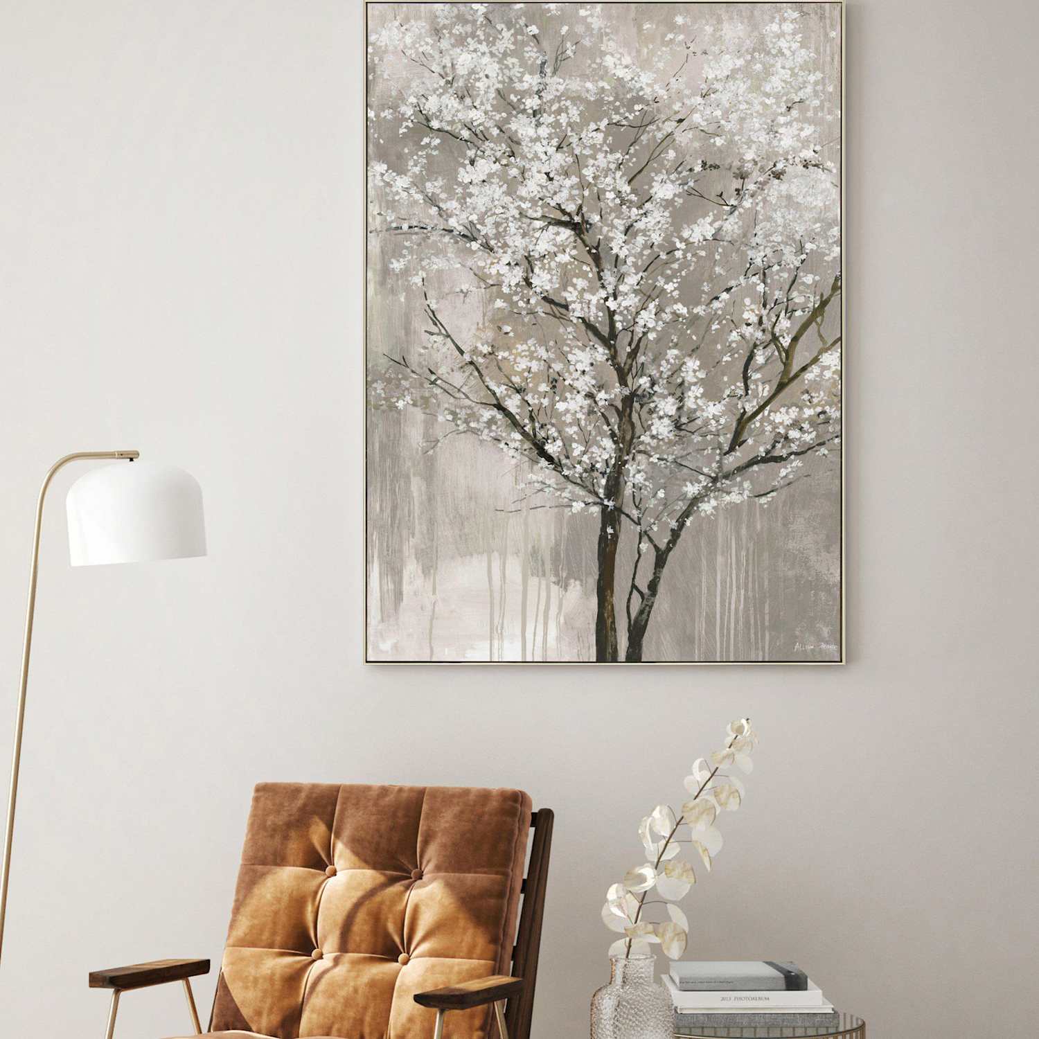 Gallery Direct Unisex Blossom Breeze Square Framed Art - Gold - Available at M&S