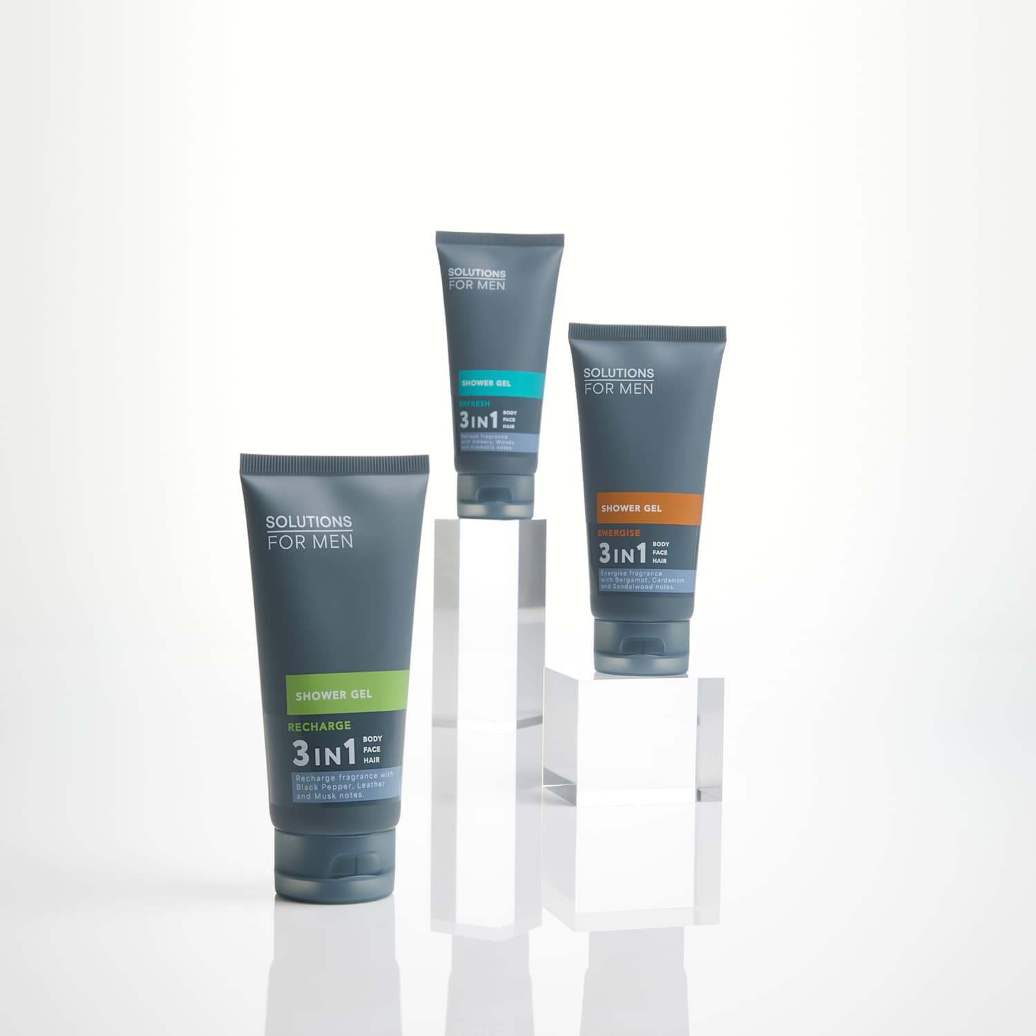 Solutions For Men Men's The Shower Gel Trio - Available at M&S