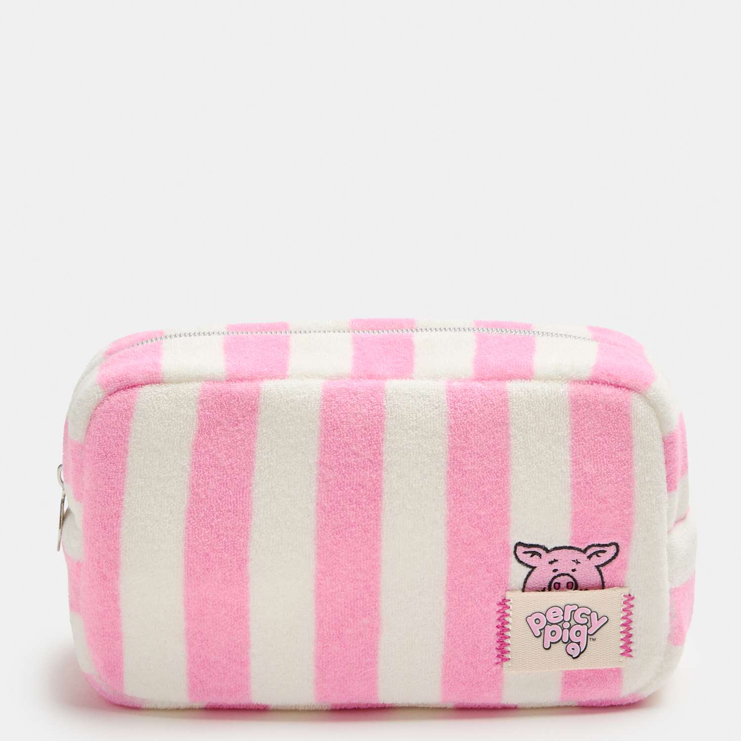 M&S Women's Percy Pig Striped Cotton Towelling Cosmetic Bag