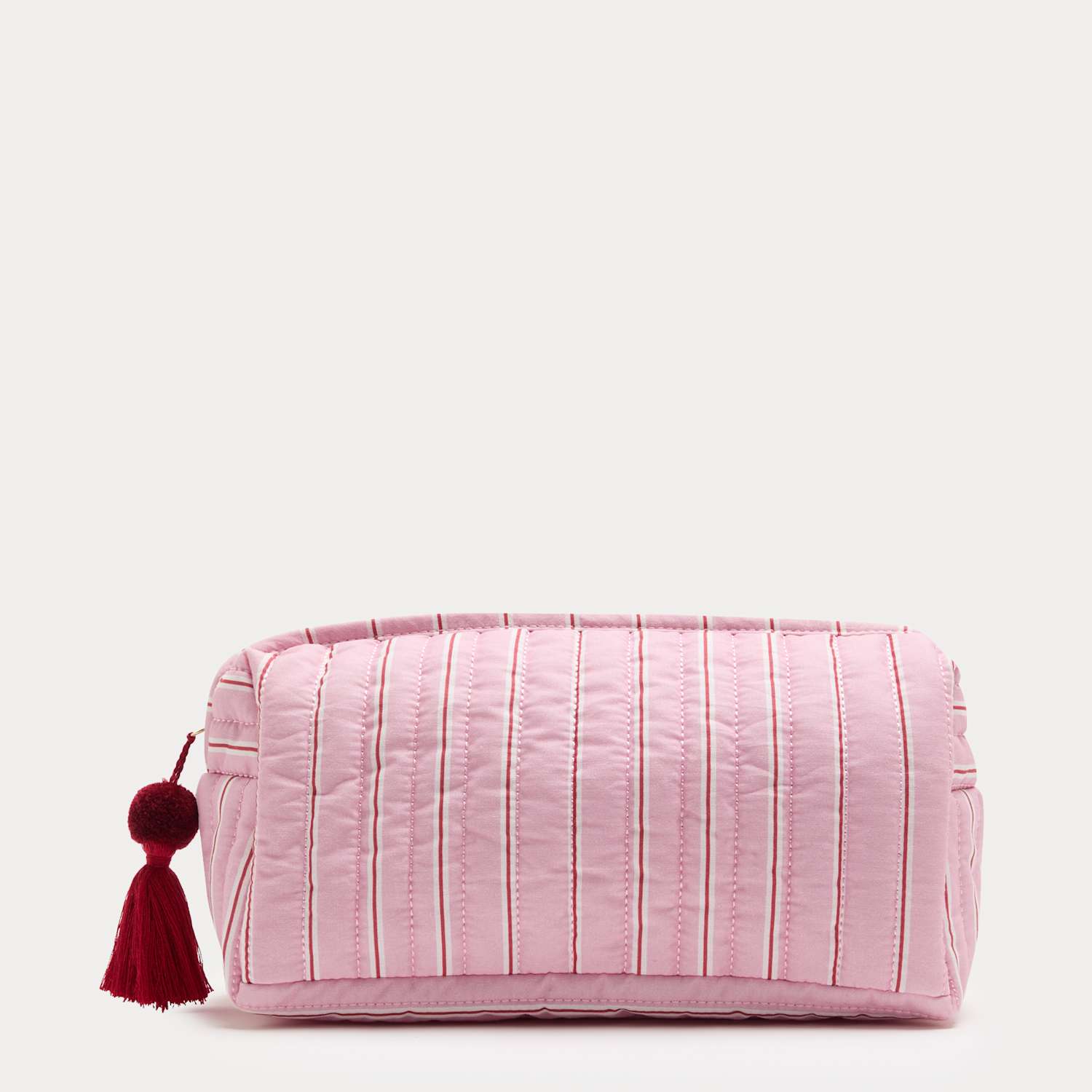 M&S Women's Large Stripe Slouchy Make Up Bag