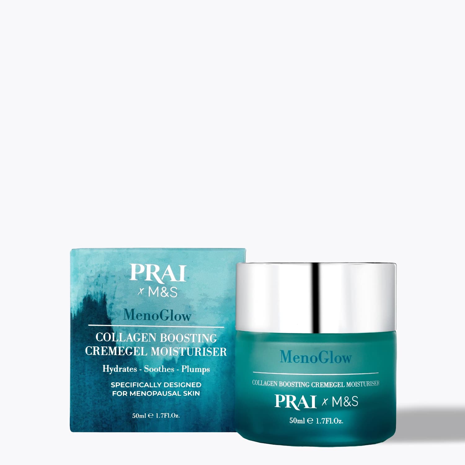 Prai Women's Menoglow Collagen Boosting Cremegel Moisturiser 50ml - Available at M&S