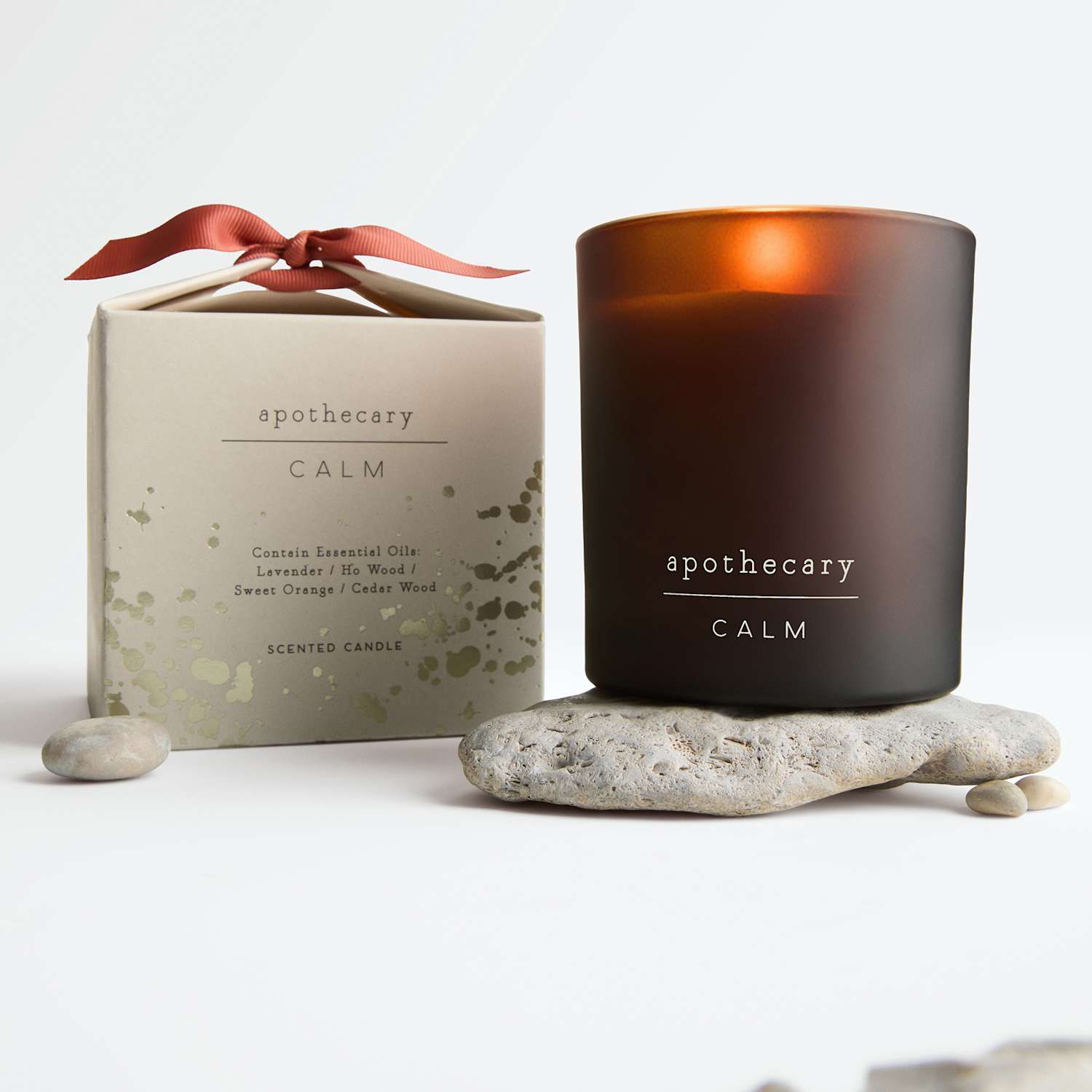 Apothecary Calm Box Candle - Amber