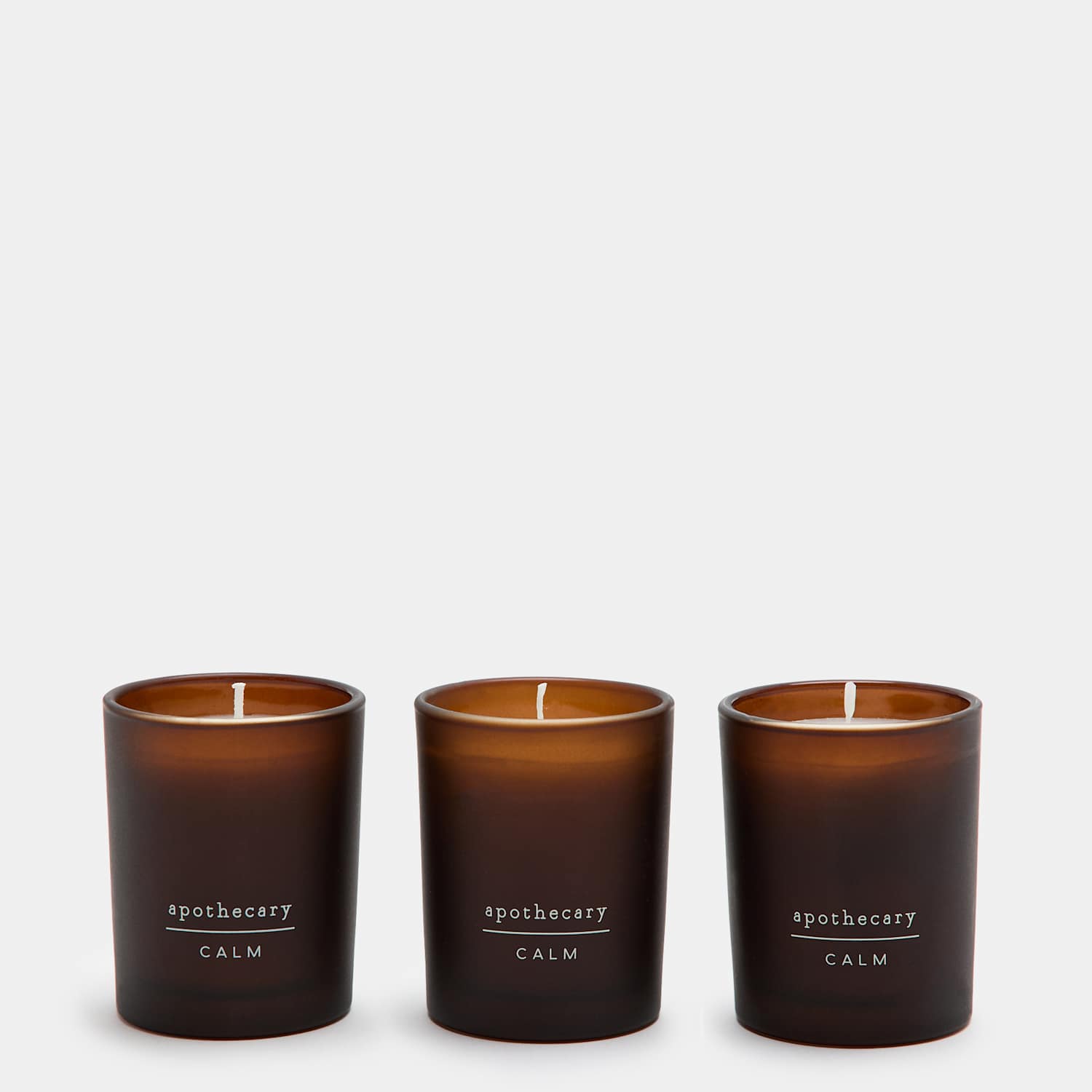 Apothecary Calm 3 Mini Votive Candles - Amber