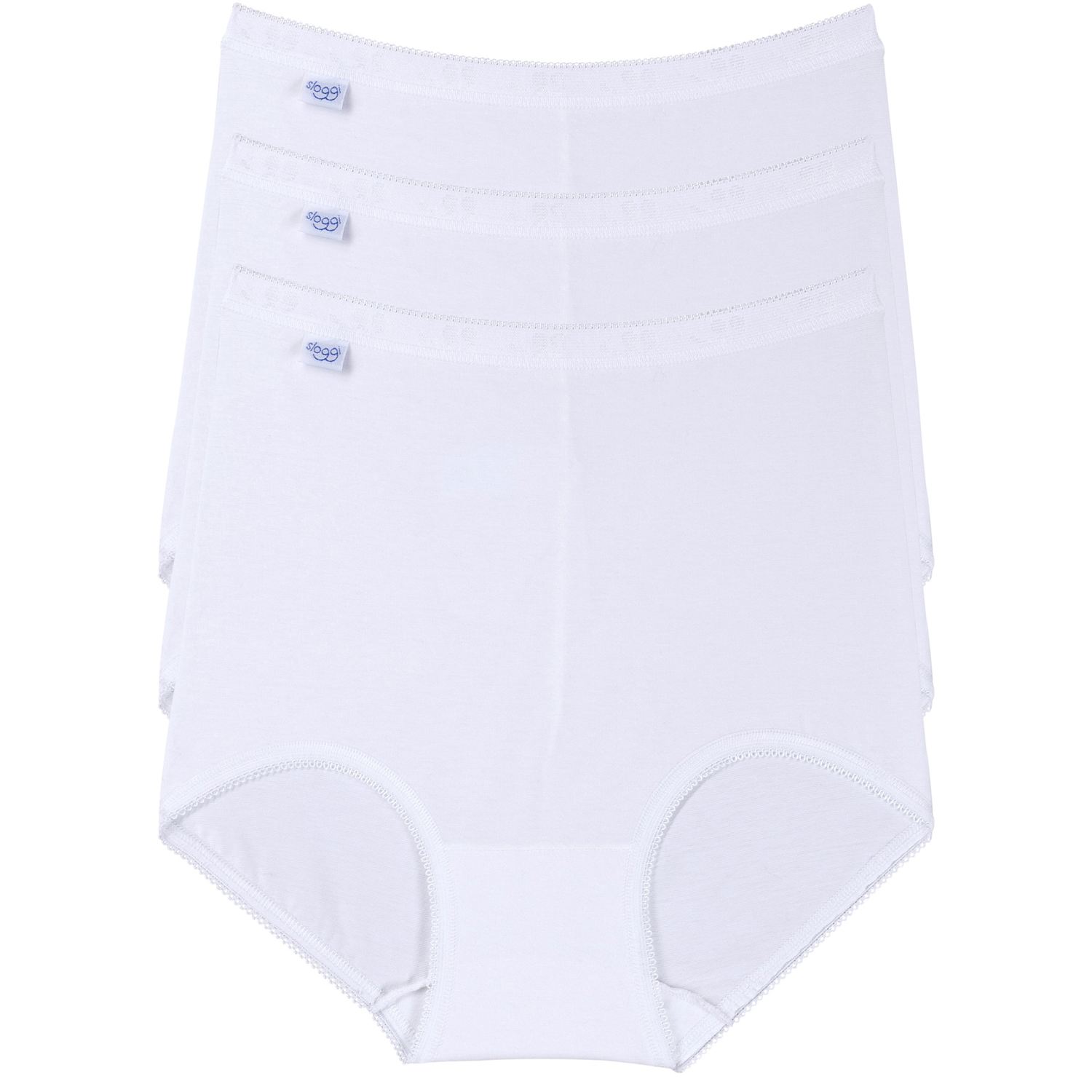Sloggi Women's 3pk High Waisted Full Briefs - 12 - White - Available at M&S