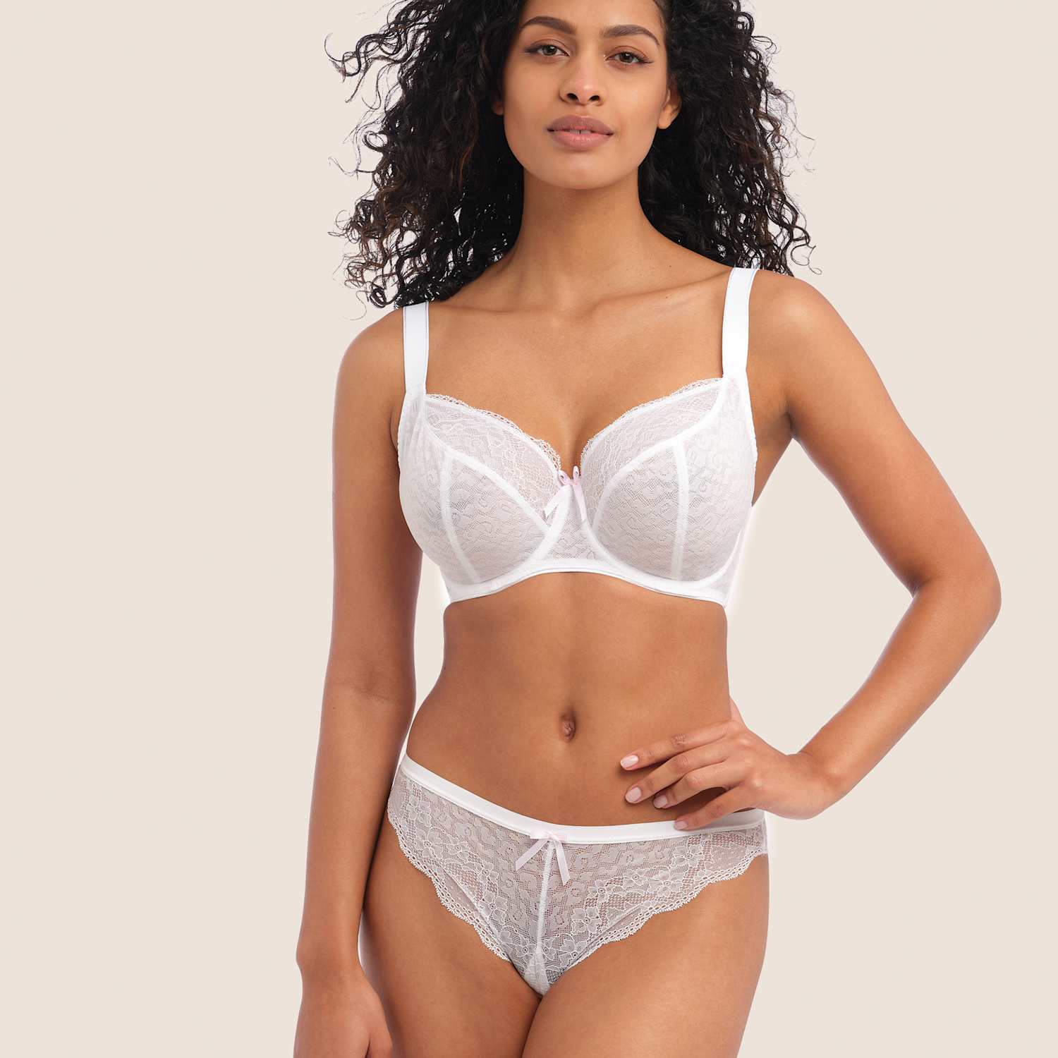 Freya Women's Fancies Wired Balcony Bra GG-K - 36HH - White - Available at M&S