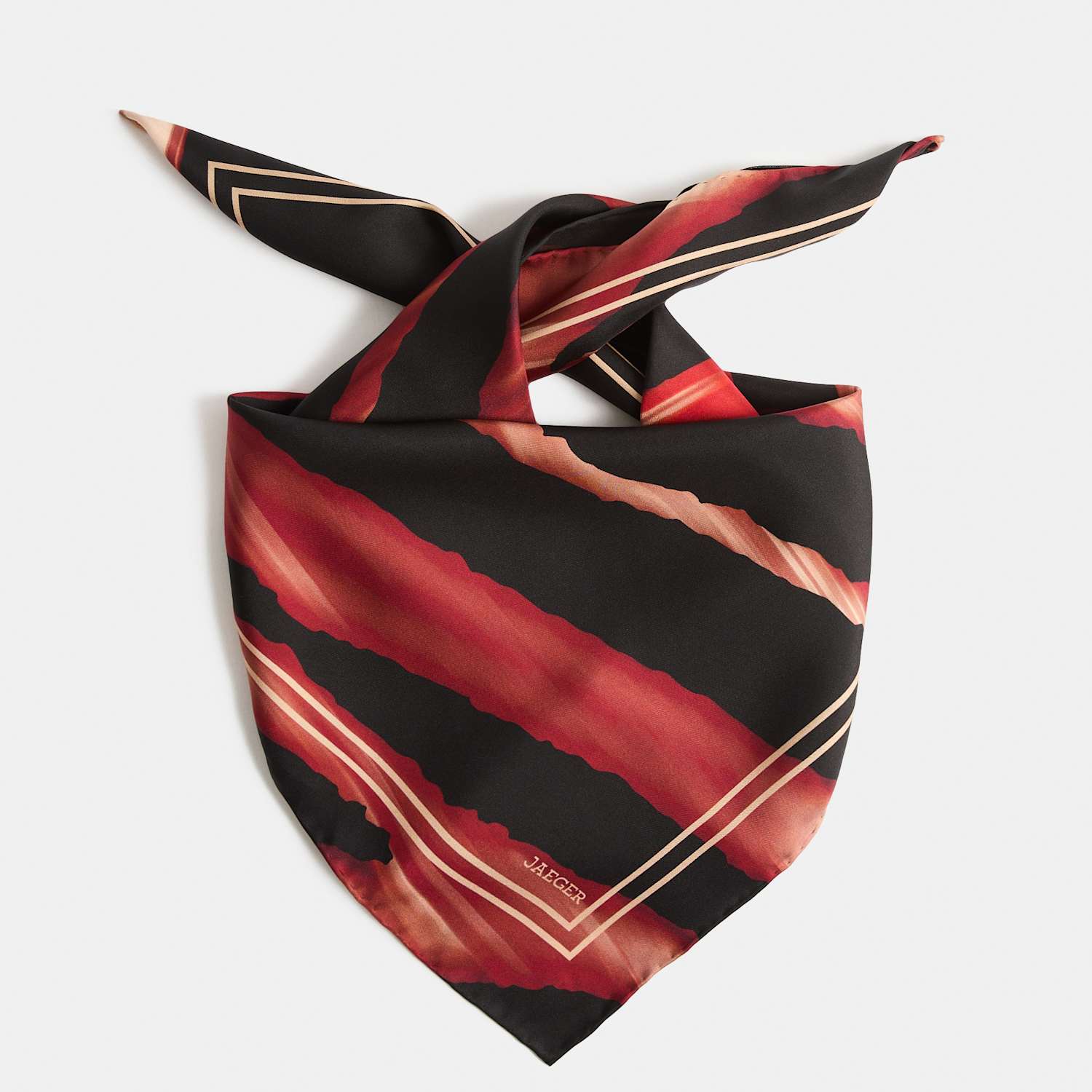 Jaeger Women's Pure Silk Printed Scarf - Red Mix - By M&S