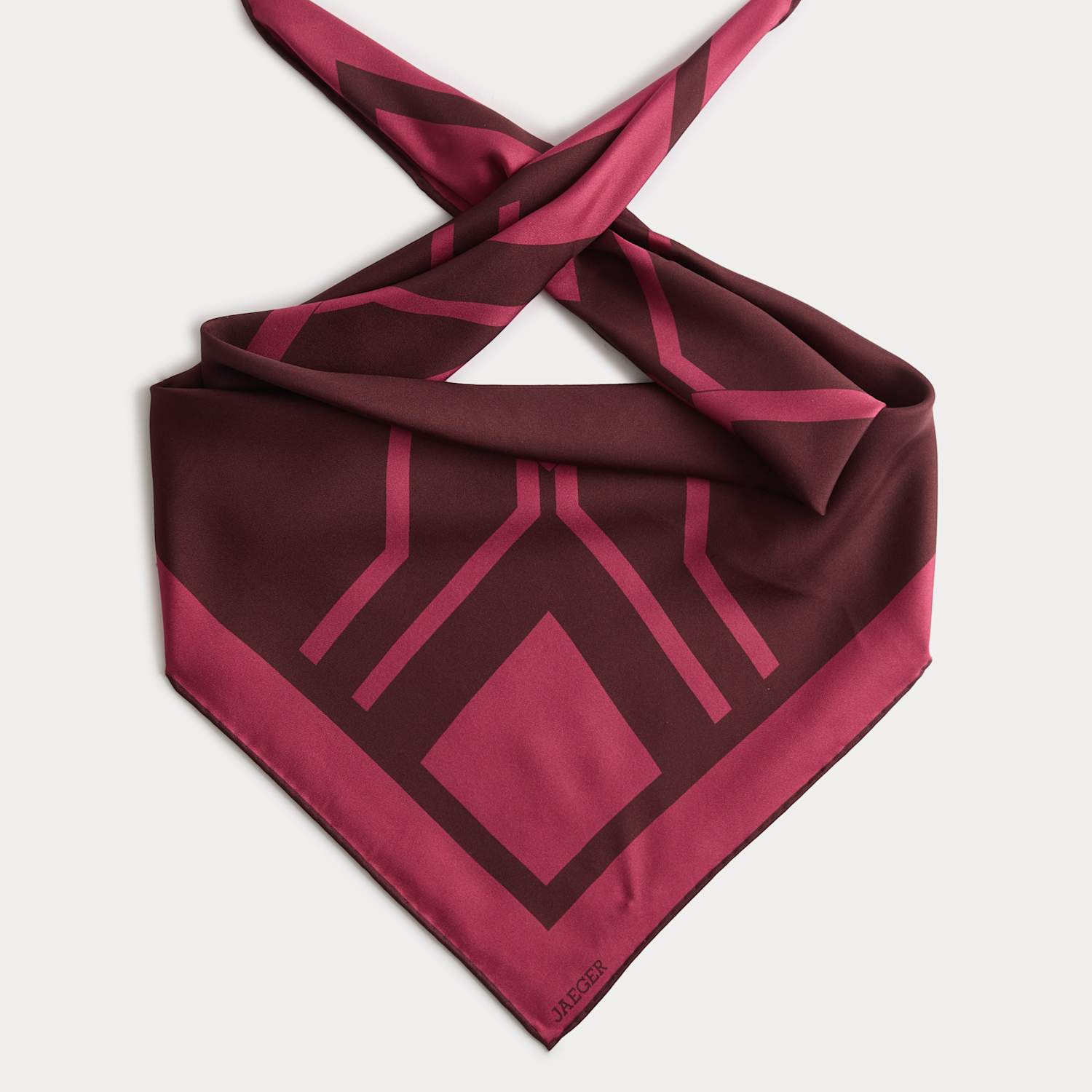 Jaeger Women's Pure Silk Printed Scarf - Pink - By M&S