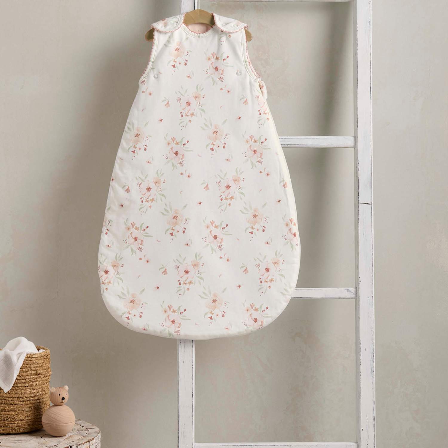 Mamas & Papas Kids Pure Cotton Floral Sleeping Bag (0-6 Mths) - Pink - Available at M&S